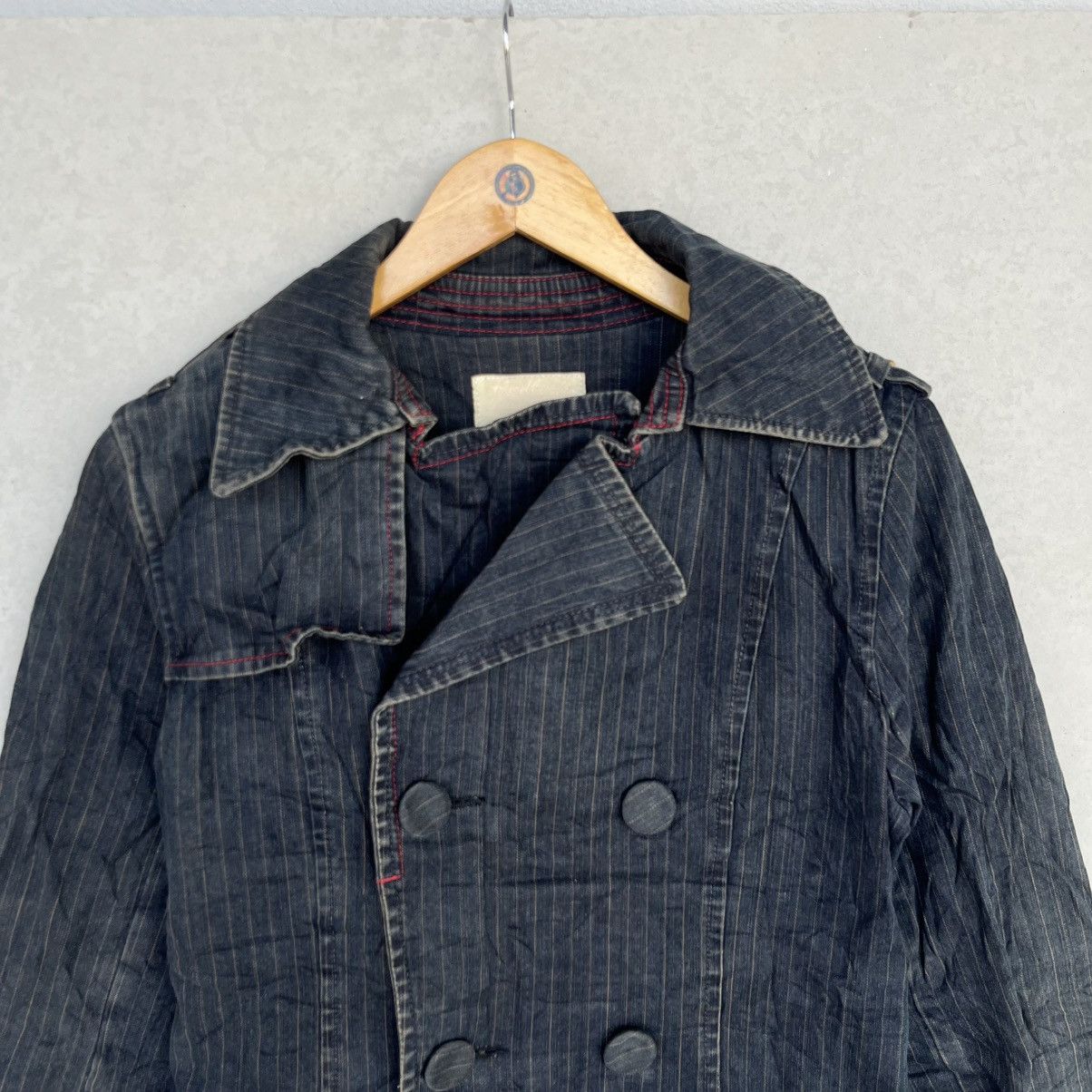 Other Vintage Black Denim Trench Coat With Double-Breasted Button Size M / US 6-8 / IT 42-44 - 4 Thumbnail