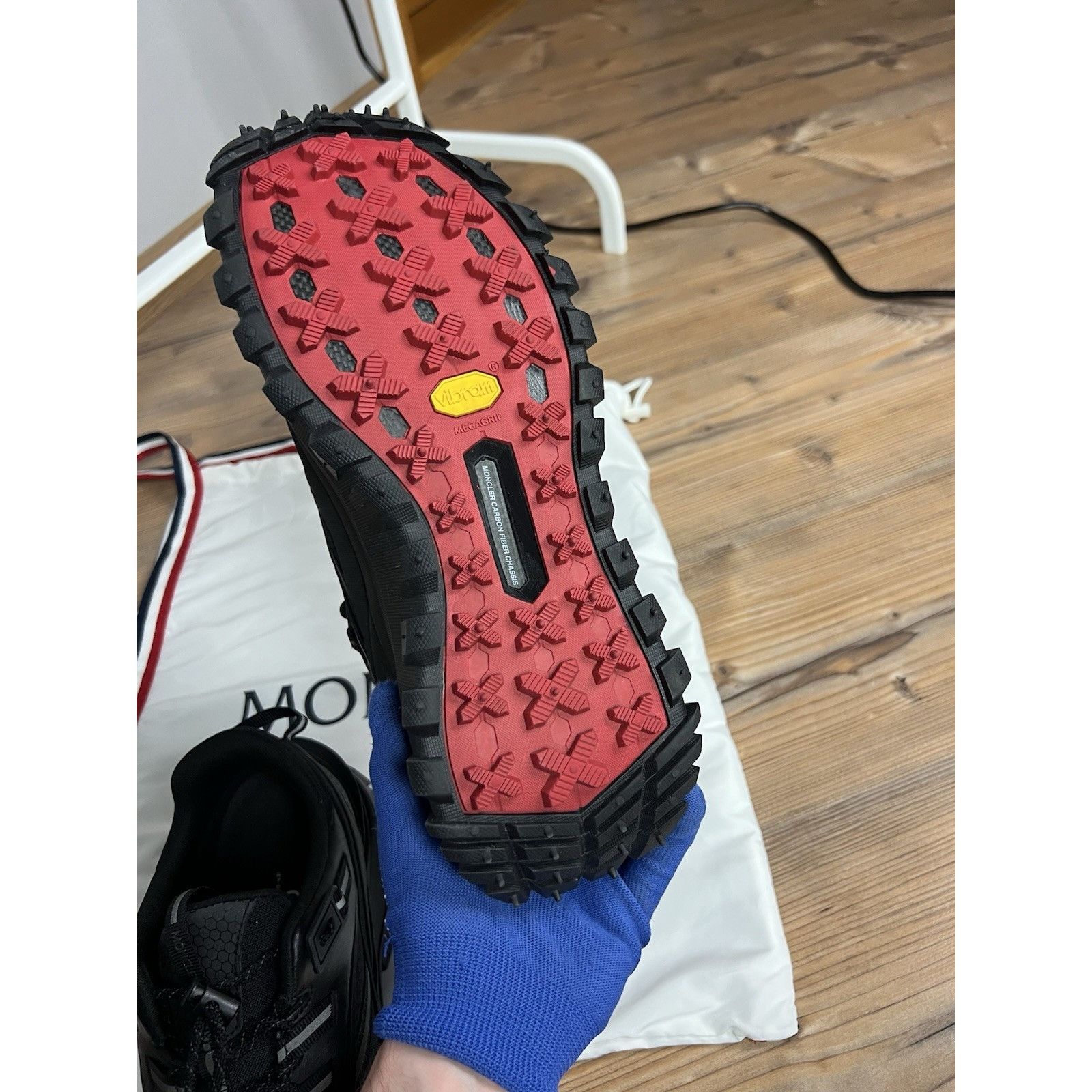 Moncler NWOB Moncler Trailgrip GTX Men`s Black Waterproof Sneakers Size US 10.5 / EU 43-44 - 12 Thumbnail