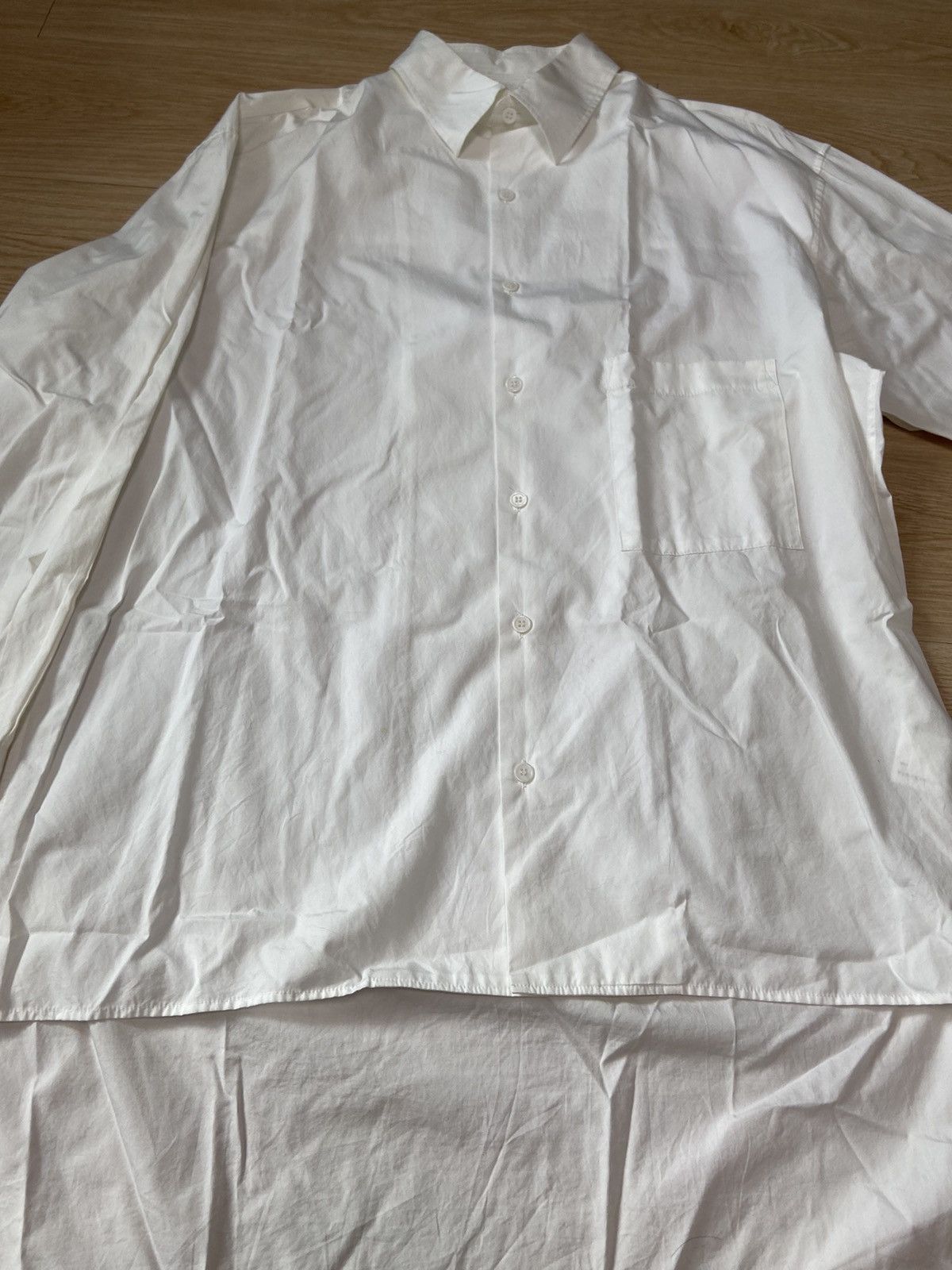 Yohji Yamamoto 3 Yohji Yamamoto Pour homme one pocket oversized shirt Size US L / EU 52-54 / 3 - 2 Thumbnail