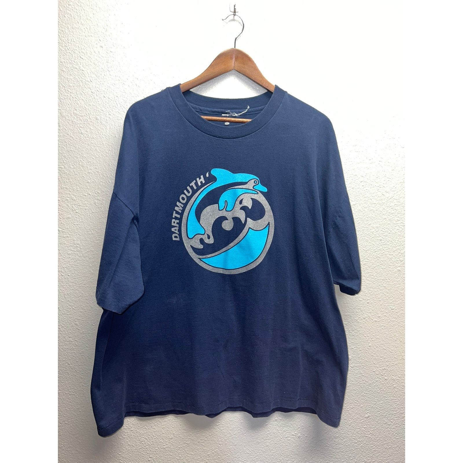 Vintage Vintage Dartmouth Shirt Dolphins Dolphin Blue Graphic Tee 2X Size US XL / EU 56 / 4 - 1 Thumbnail