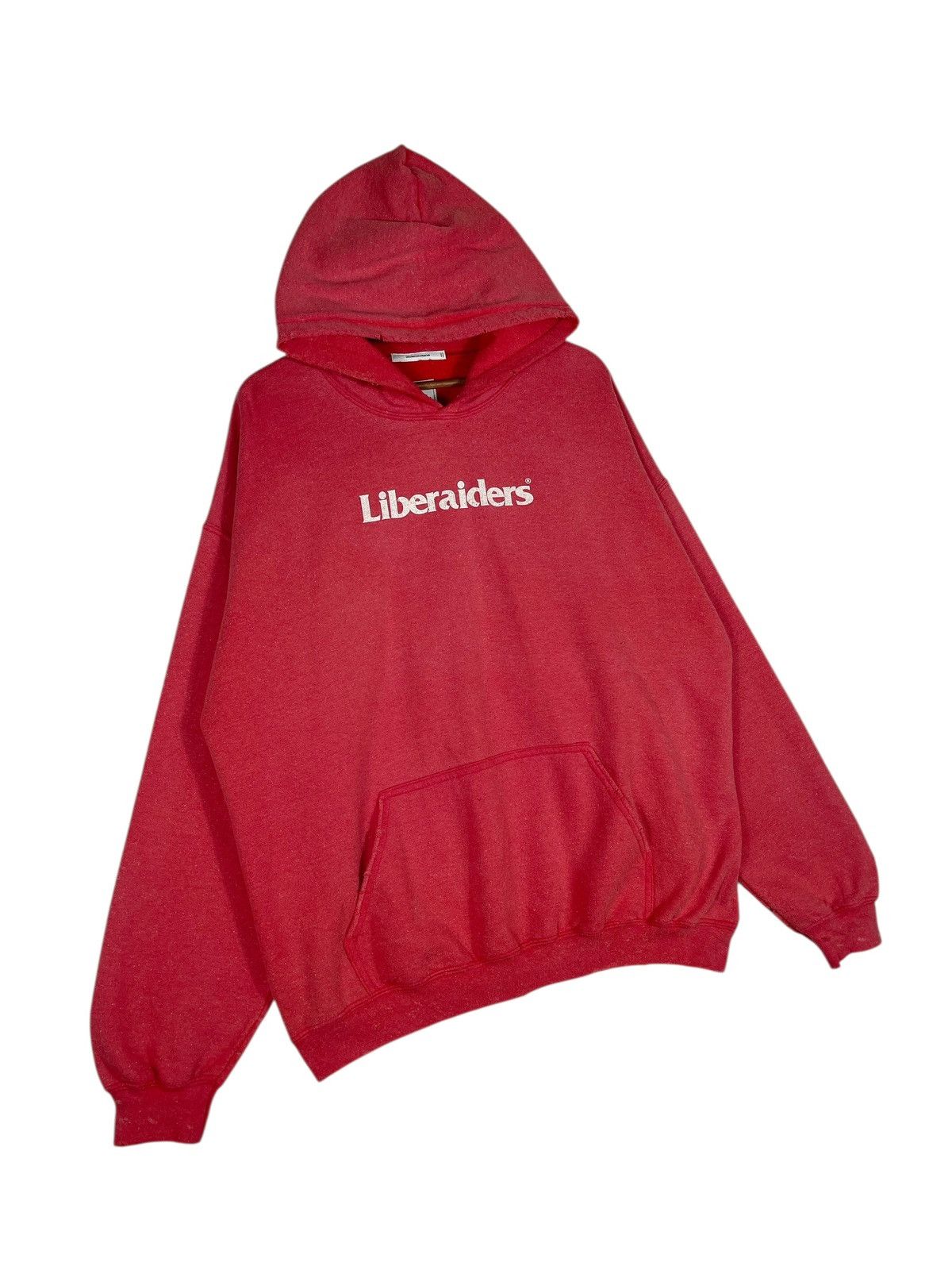 Liberaiders Liberaiders Red Distress Logo Hoodie XL Size US XL / EU 56 / 4 - 4 Thumbnail
