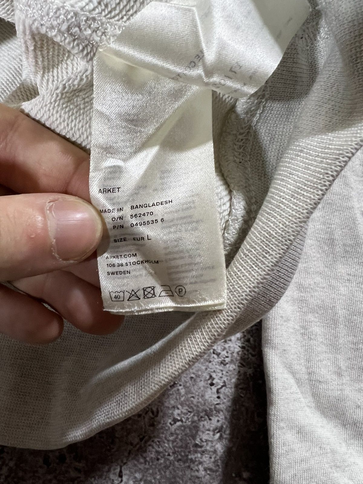 Arket Double Zip Basic hoodie Arket grey/white Cotton Size US L / EU 52-54 / 3 - 8 Thumbnail