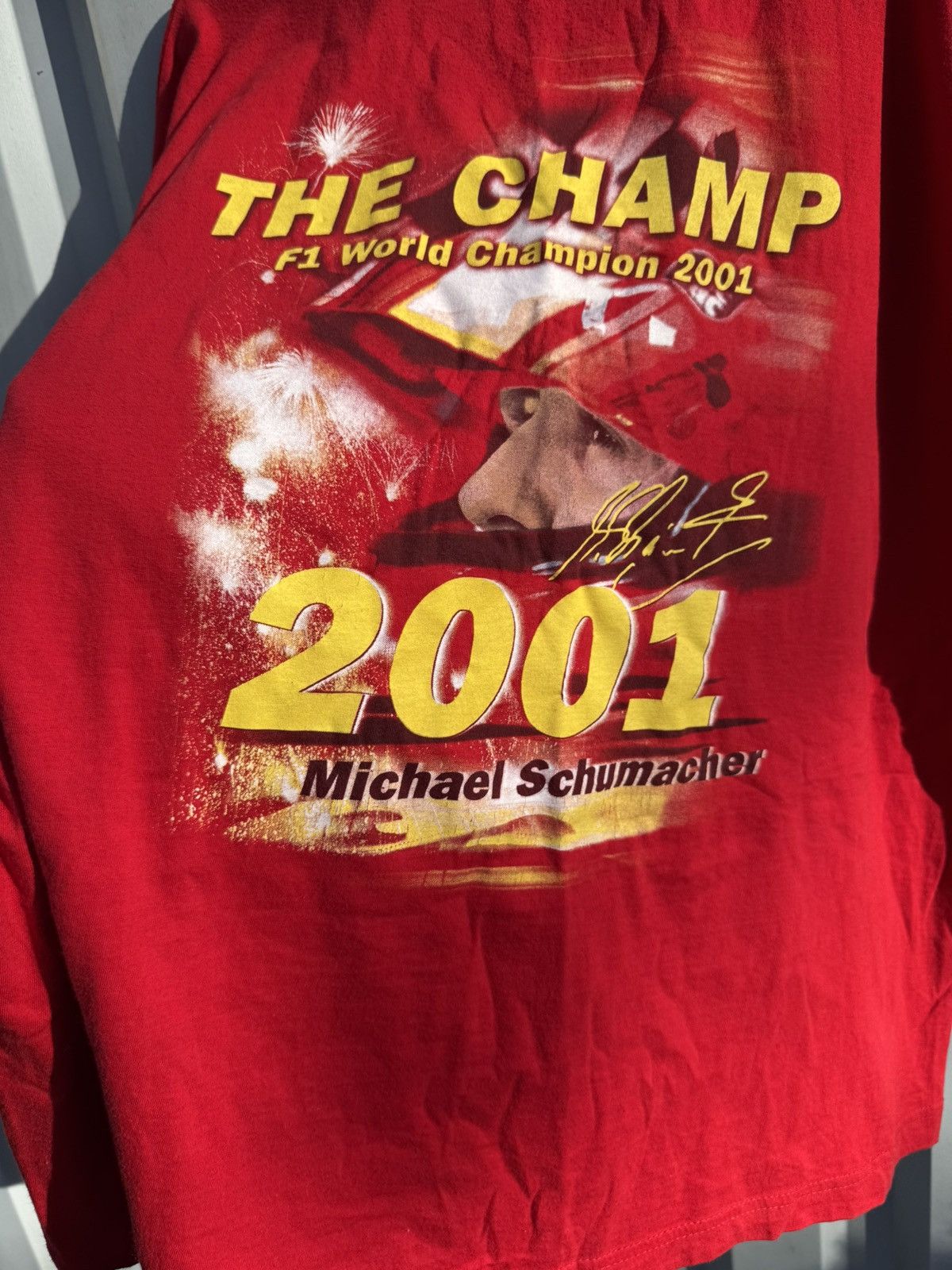 Formula 1 × NASCAR × Vintage 🏓 Rare🏓 Michael Schumaher 2001 Champion T-Shirt Size US XL / EU 56 / 4 - 3 Thumbnail