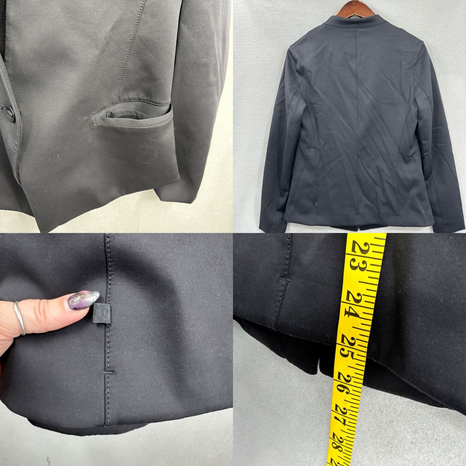 Lululemon Lululemon Power Date Blazer Womens Small One Button Stretch Pockets Black READ Size S / US 4 / IT 40 - 8 Thumbnail