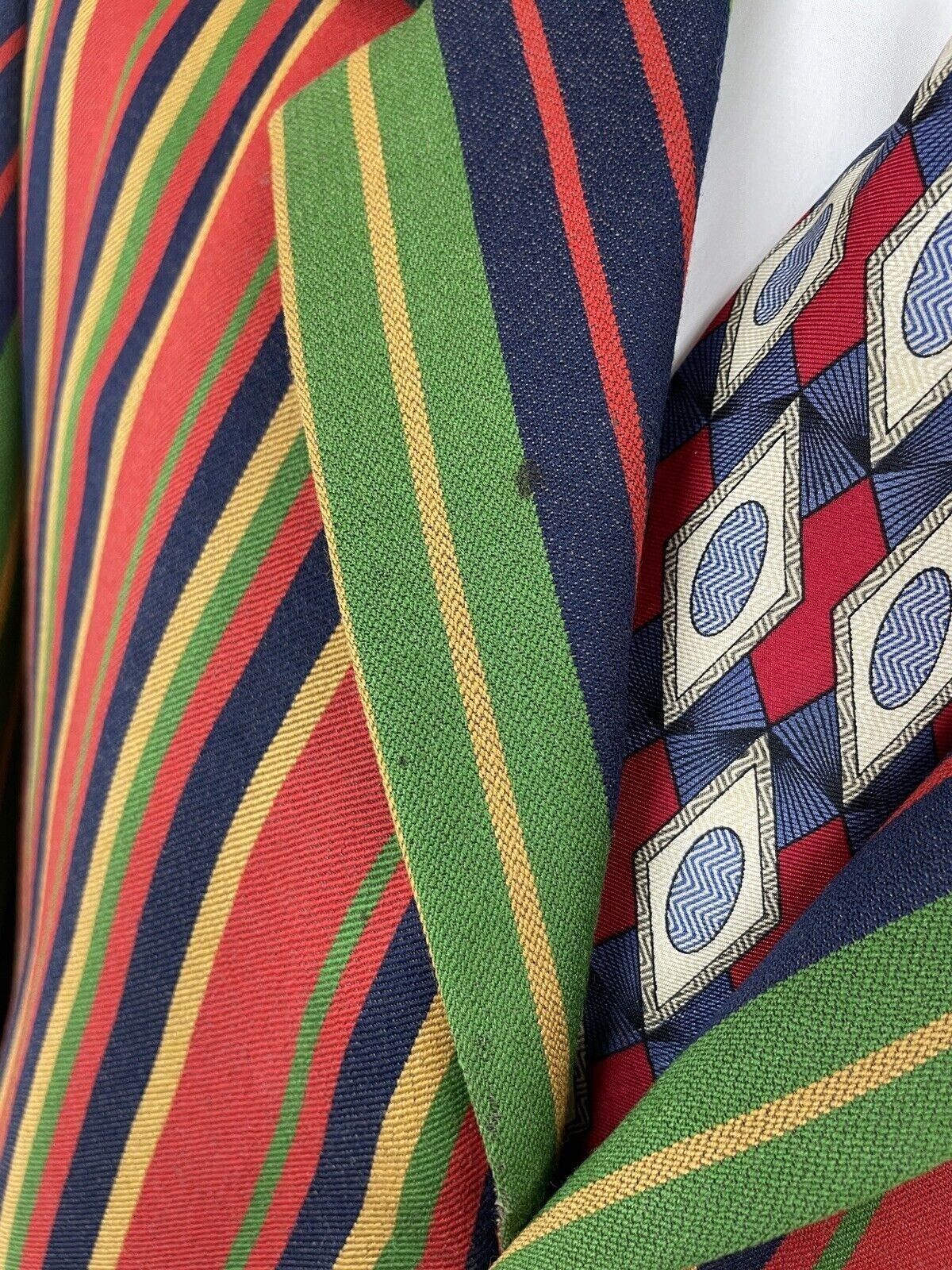 Versus Versace VINTAGE VERSUS GIANNI VERSACE MENS BLAZER STRIPED JACKET Size 44R - 5 Thumbnail