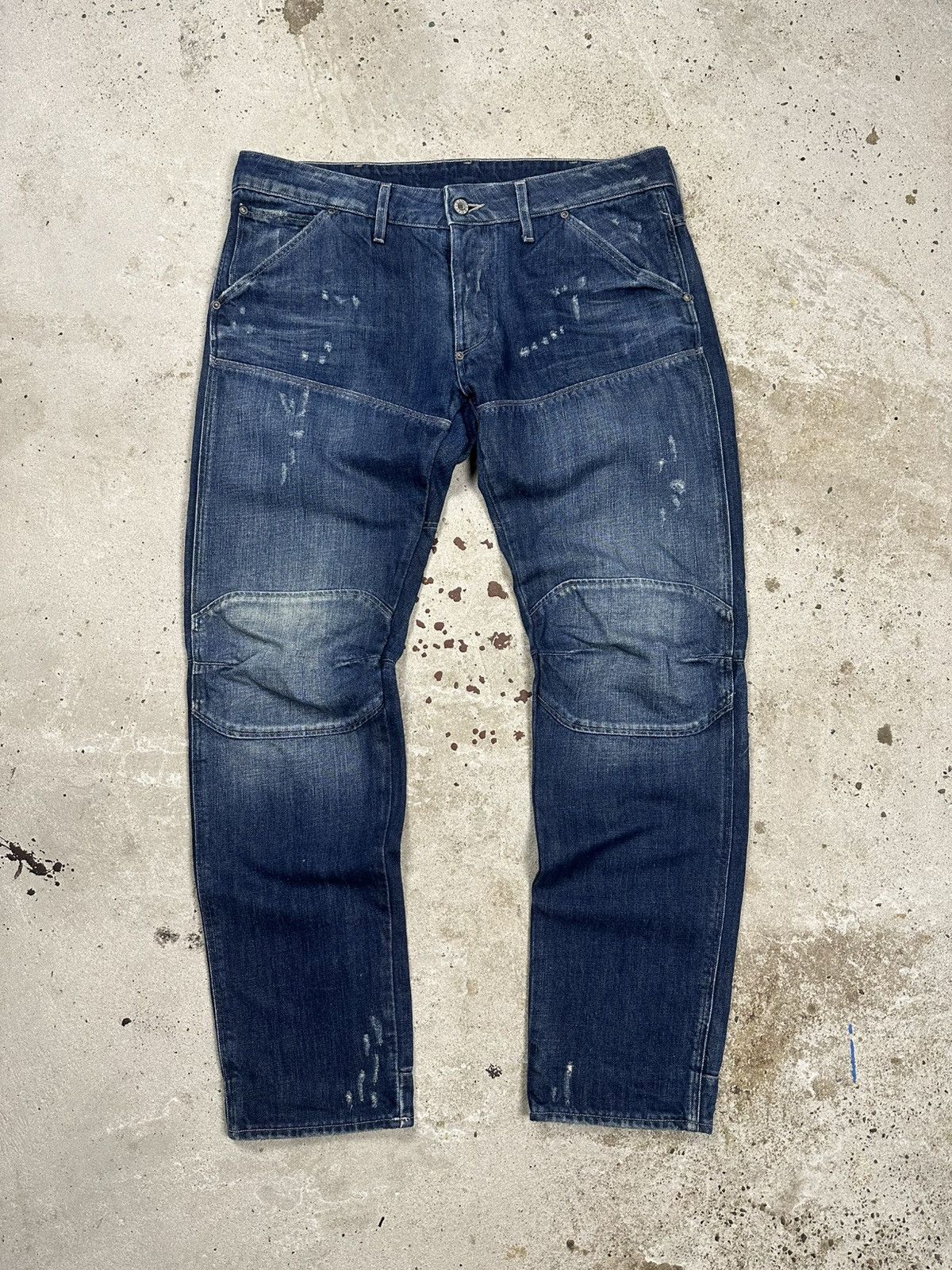 G-Star Vintage G Star Raw 5620 3D Low Tapered Double Knee Denim Size US 34 / EU 50 - 1 Thumbnail