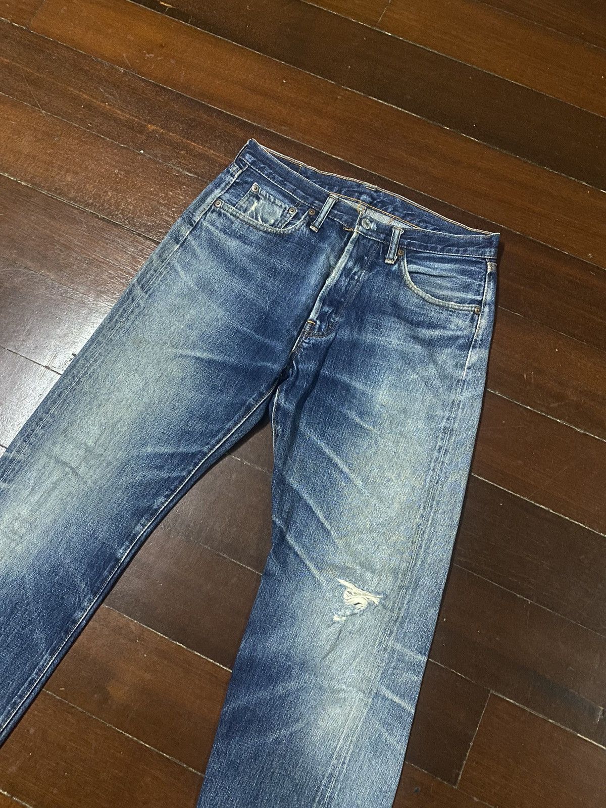 Denime Vintage Denime Japan Distressed Selvedge Jeans Size US 32 / EU 48 - 5 Thumbnail