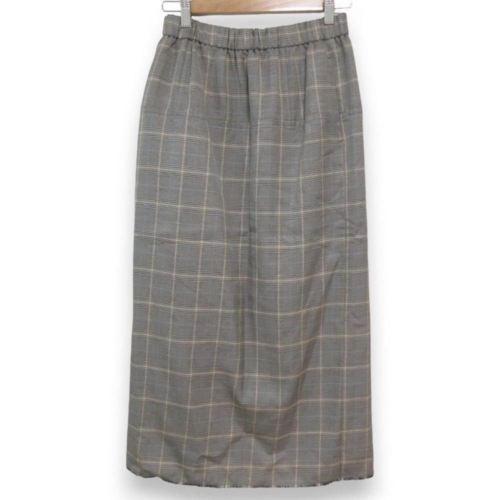 Other Other ebure Glen Check Wool Rayon Long Skirt Others Skirts DUTY FREE for USA Size ONE SIZE - 1 Thumbnail