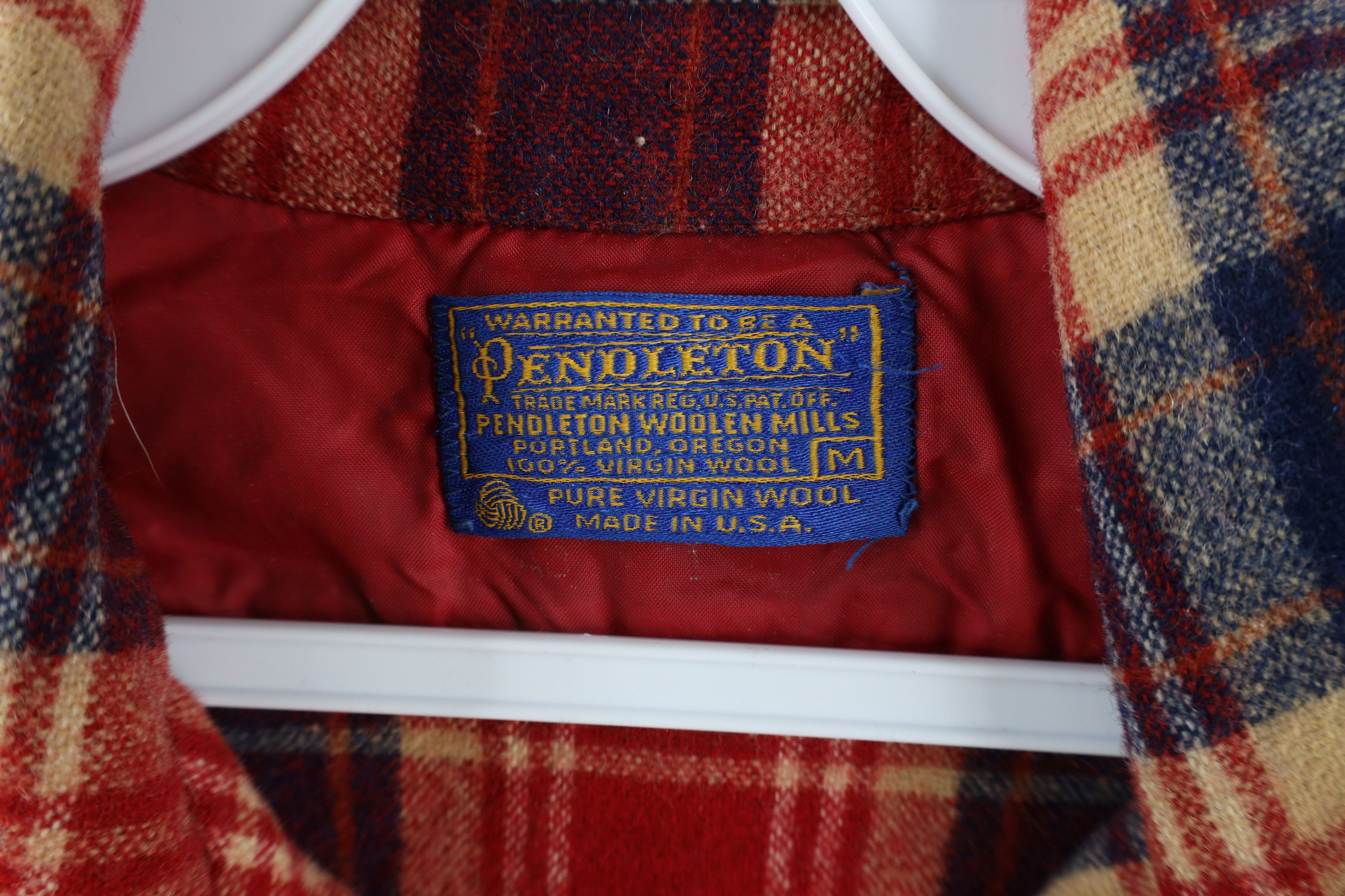 Pendleton × Vintage Vintage 60s 70s Pendleton Collar Wool Board Button Shirt USA Size US M / EU 48-50 / 2 - 7 Thumbnail