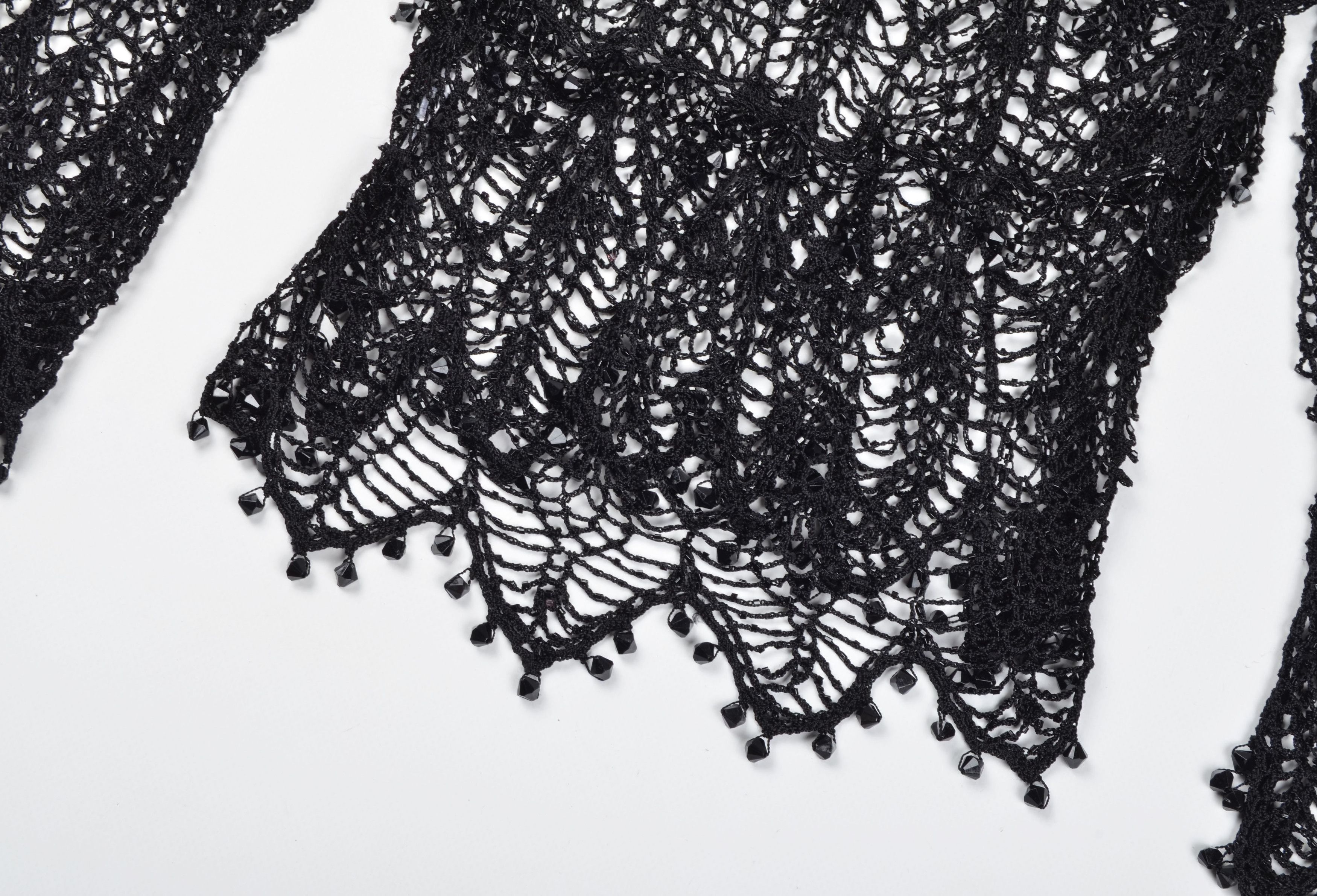 Designer Vintage Y2K Crochet Knit Sparkle Whimsigoth Blouse Size ONE SIZE - 6 Thumbnail