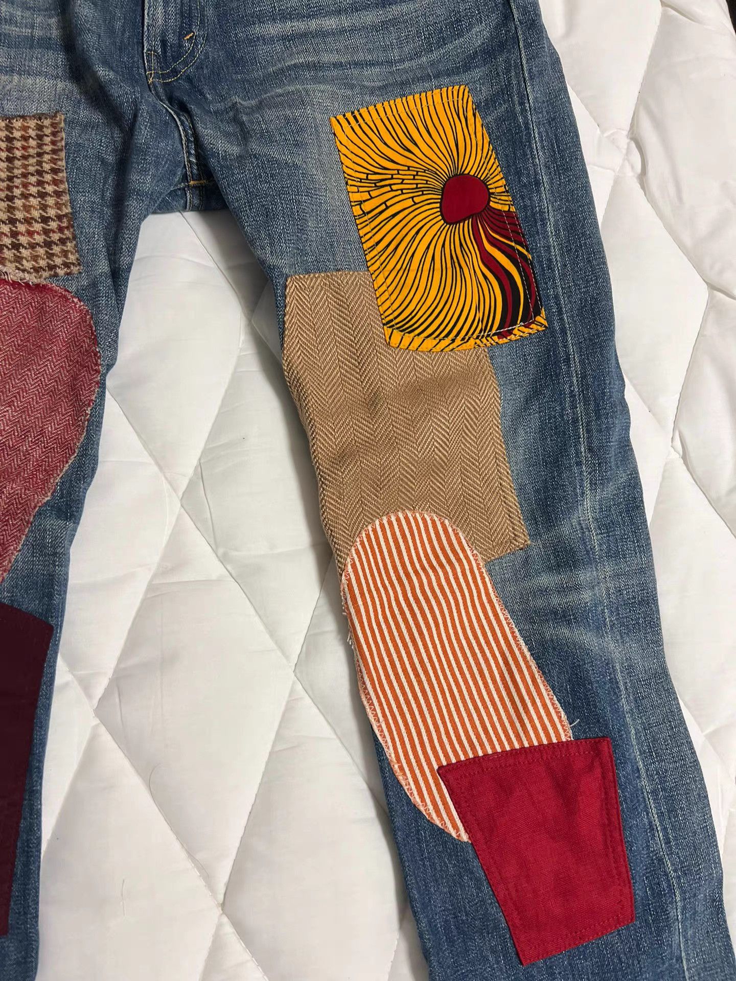 Junya Watanabe Junya Watanabe CDG Patchwork Denim Jeans Men's K9 Size US 33 - 4 Thumbnail