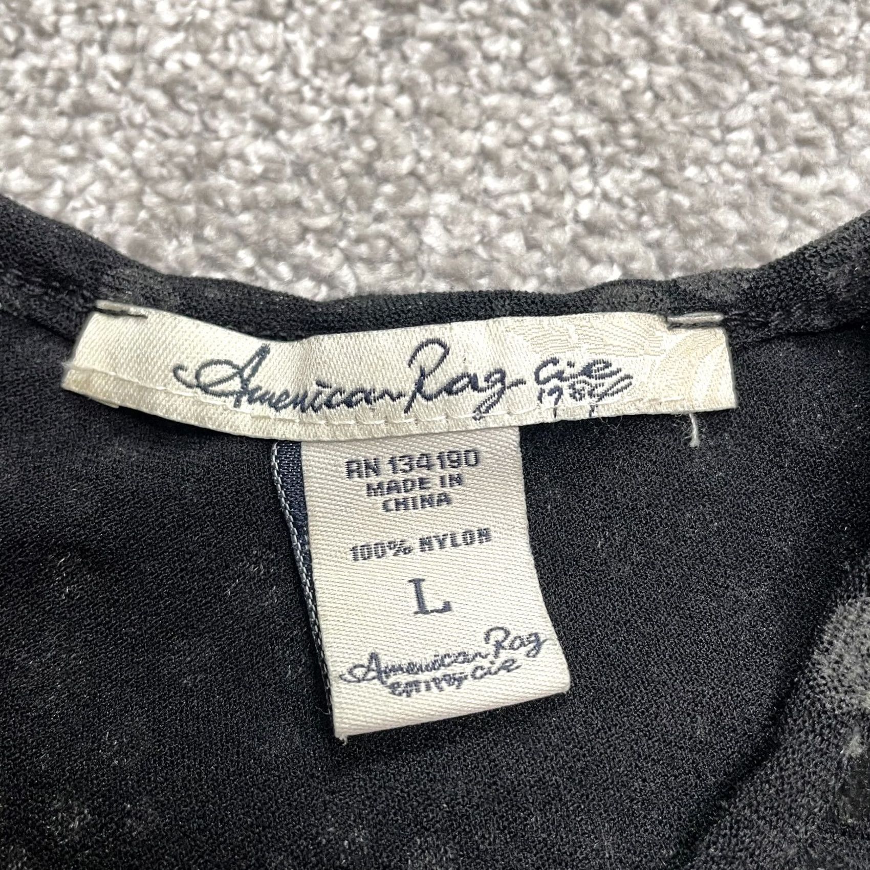 Vintage American Rag Cie Black Polka Nylon Layered Tank Top Juniors Large Casual Cropped Size L / US 10 / IT 46 - 7 Thumbnail
