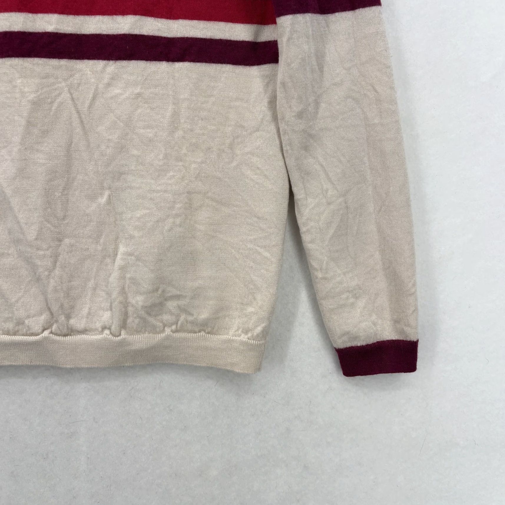 Faherty Faherty Sweater Crewneck Wool Womens Small Horizon Sunset Merino Knit Multicolor Graphic Print Casual Fall Winter Size S / US 4 / IT 40 - 3 Thumbnail
