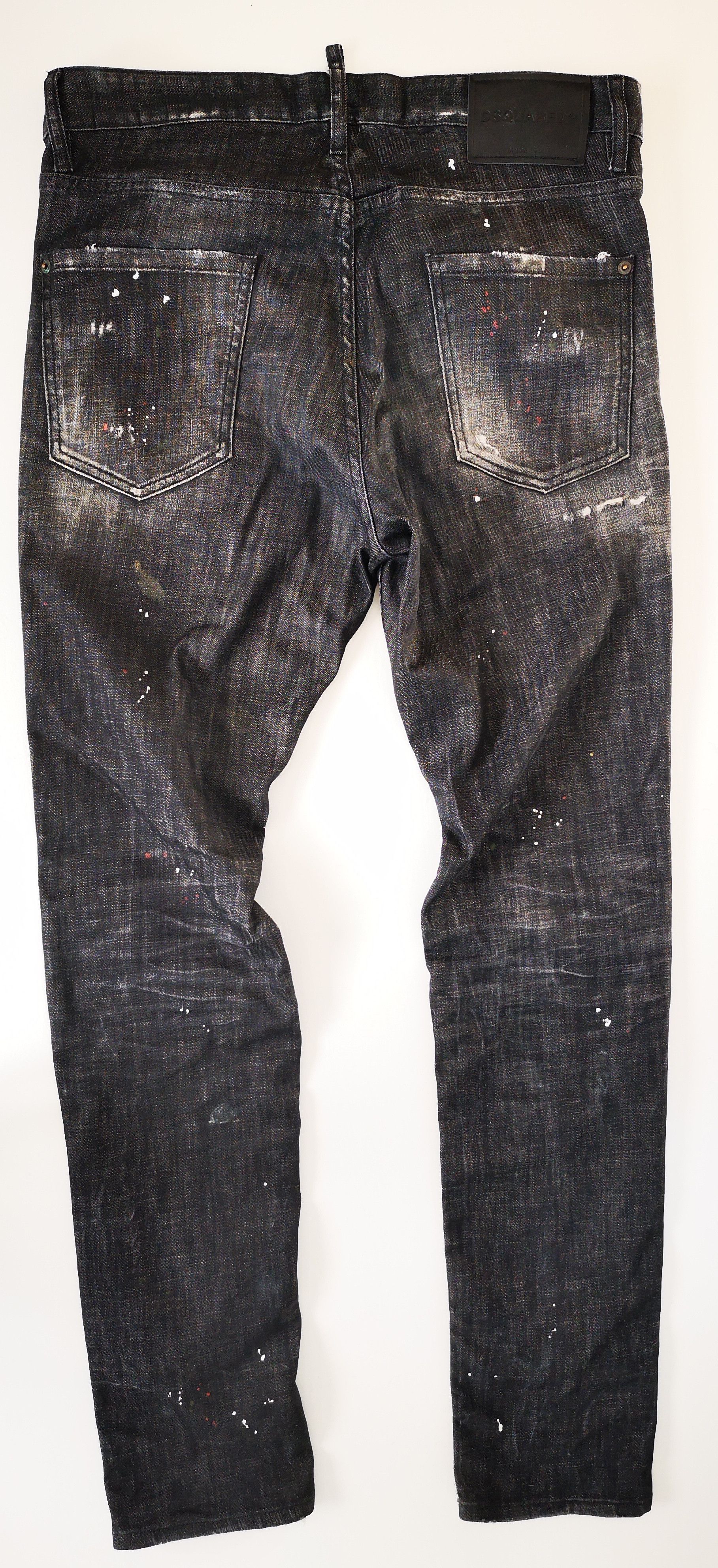 Dsquared2 DSQUARED2 24' BLACK USED DENIM PAINTED COOL GUY JEANS GR. 48 Size US 32 / EU 48 - 19 Thumbnail