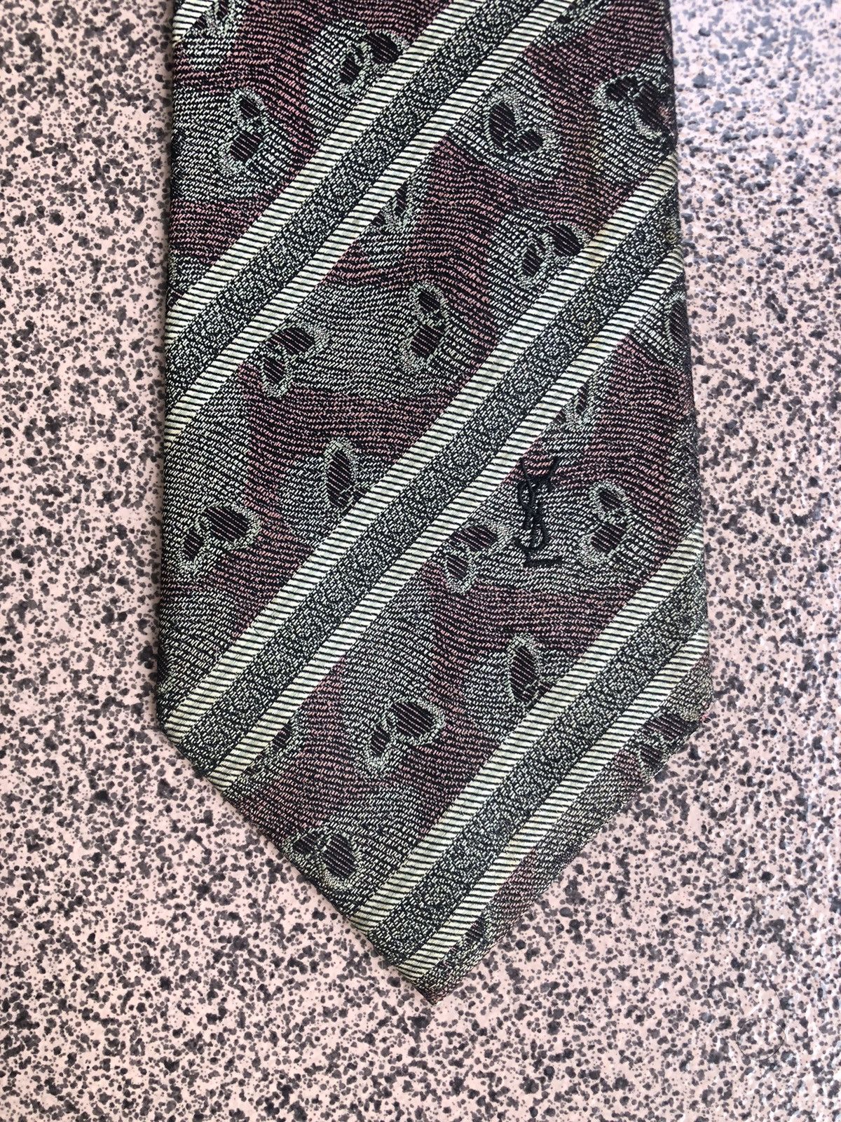 Yves Saint Laurent Ysl tie pattern Size ONE SIZE - 3 Thumbnail