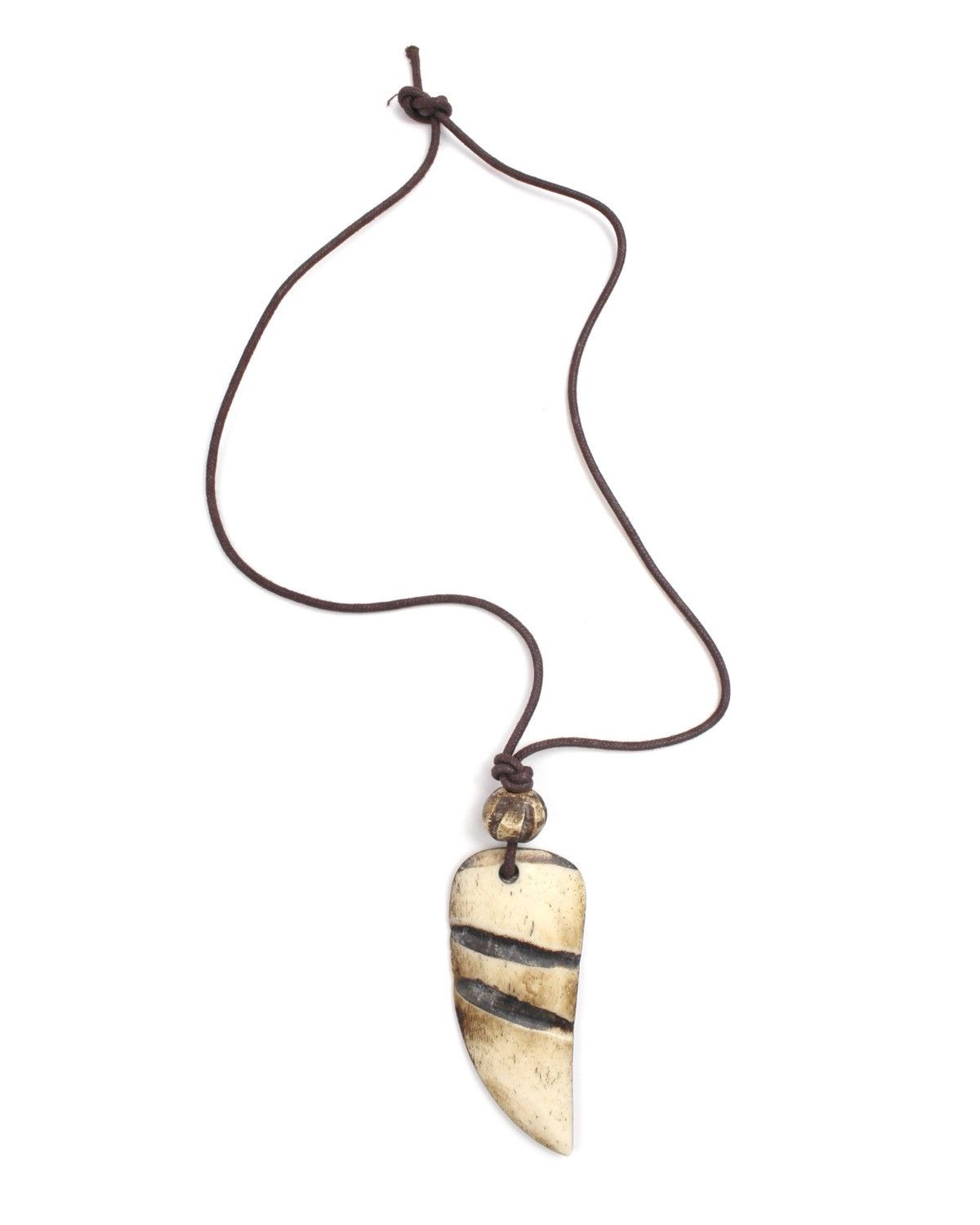 If Six Was Nine 2000S TRIBAL FANG PENDANT CORD NECKLACE Size ONE SIZE - 1 Thumbnail