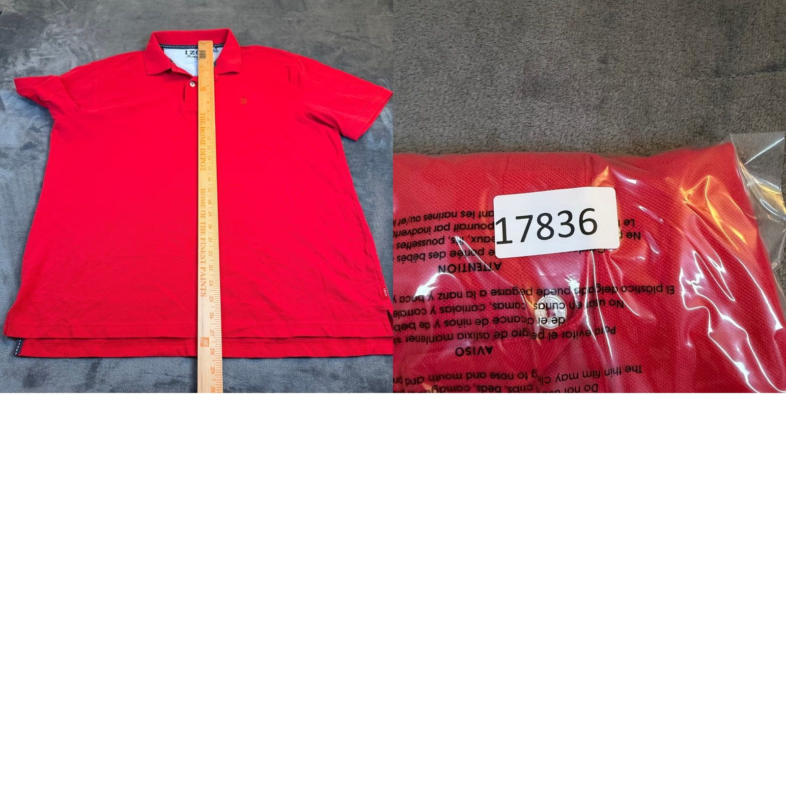 Izod VINTAGE IZOD Heritage Polo Shirt Mens Large Red Short Sleeve Cotton Pique Logo Size US L / EU 52-54 / 3 - 8 Thumbnail