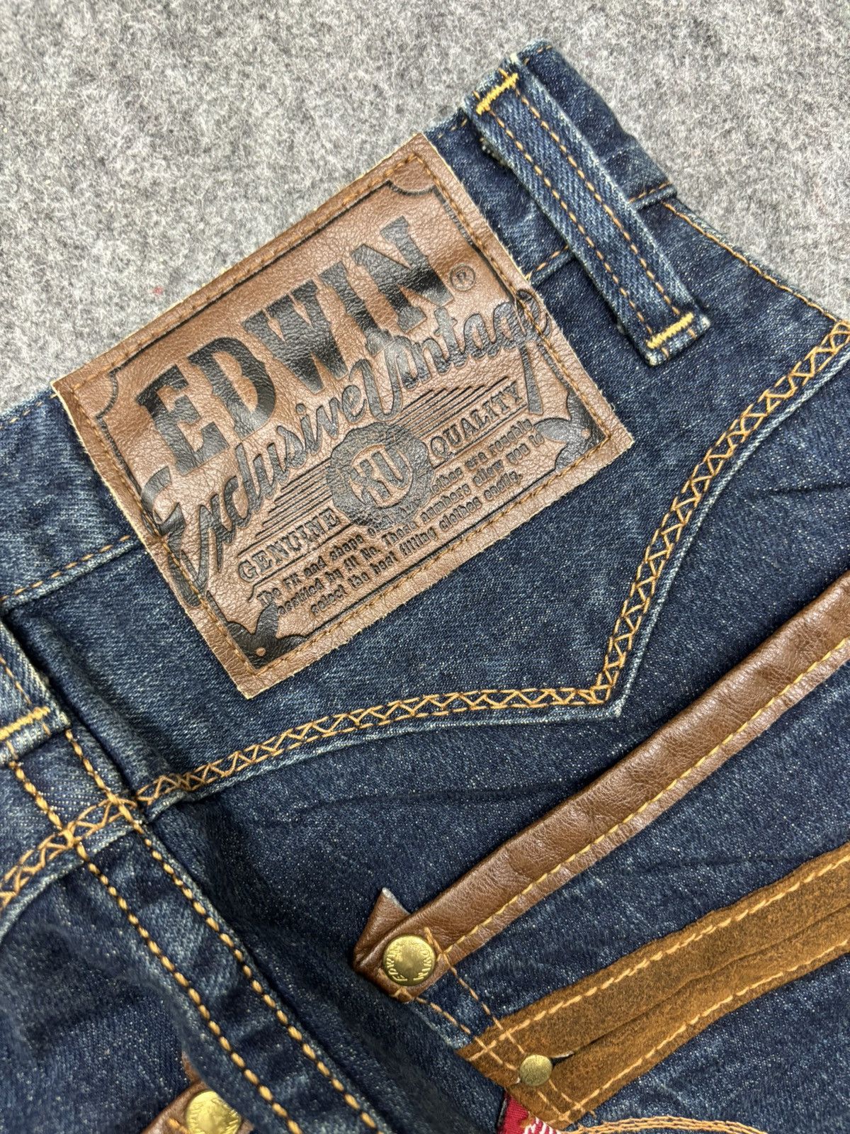 Edwin 💥Insane Rust Wash💥Sick Edwin Stone Wash Slim Denim F654 Size US 29 - 14 Thumbnail