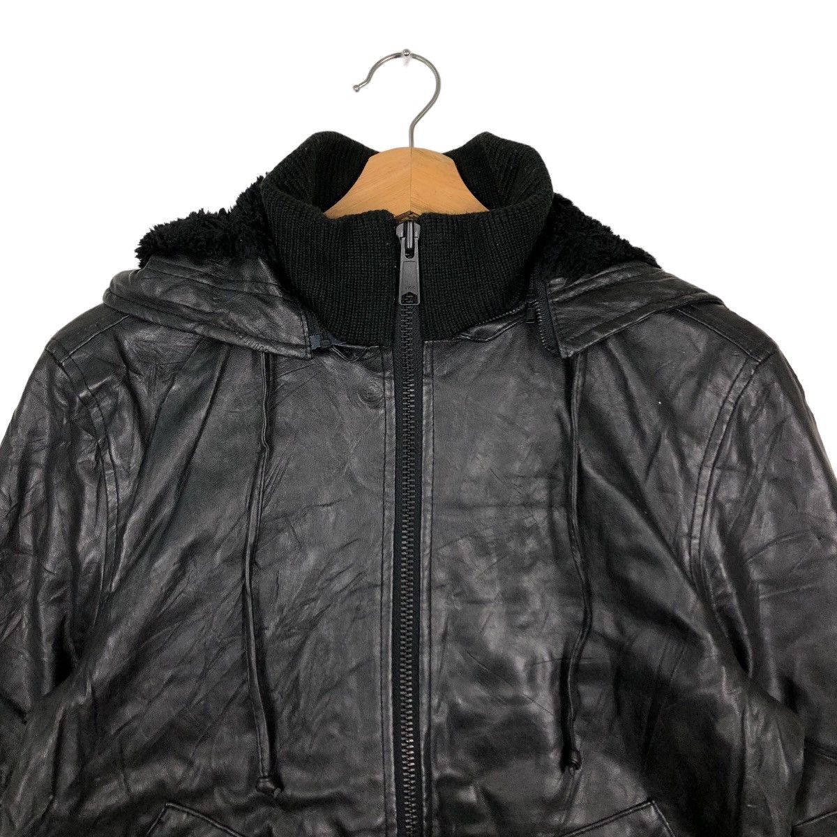 Genuine Leather 🔥90’s Soft Leather Bomber Jacket Azul Japan Made Size US S / EU 44-46 / 1 - 3 Thumbnail