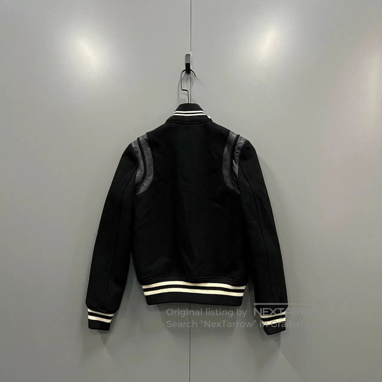 Saint Laurent Paris Saint Laurent Black Leather Baseball Jacket. Size US S / EU 44-46 / 1 - 2 Thumbnail
