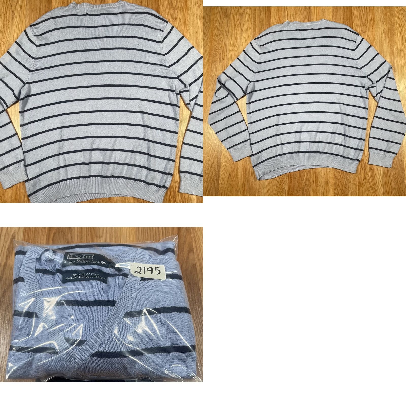 Polo Ralph Lauren VINTAGE Polo Ralph Lauren Sweater Mens L Long Sleeve V-Neck Knit Pullover Size US L / EU 52-54 / 3 - 9 Thumbnail