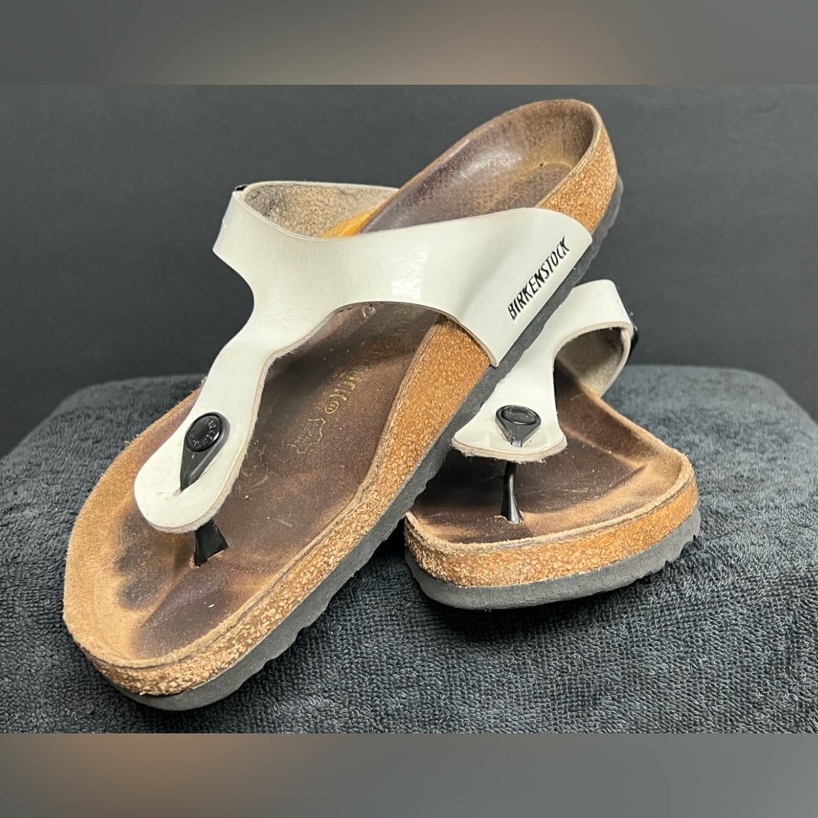 Birkenstock Birkenstock Gizeh Birko Sandal Sz 42 EU 11 US White Leather Size US 11 / IT 41 - 3 Thumbnail