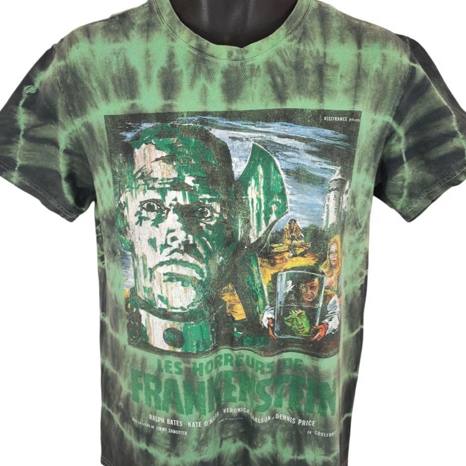 House of CB Horrors Of Frankenstein T Shirt Mens Size Medium Green Hammer House Of Horror Tie Dye Size US M / EU 48-50 / 2 - 2 Thumbnail