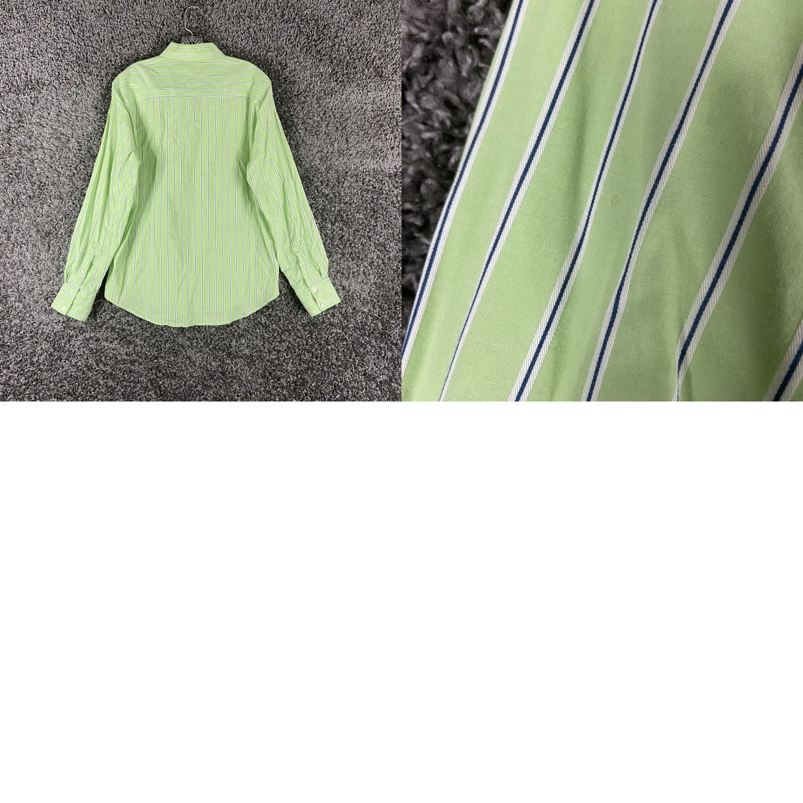 Aeropostale AeroPostale Button-Up Shirt Men M Green Striped Long Sleeve size M Size US M / EU 48-50 / 2 - 8 Thumbnail