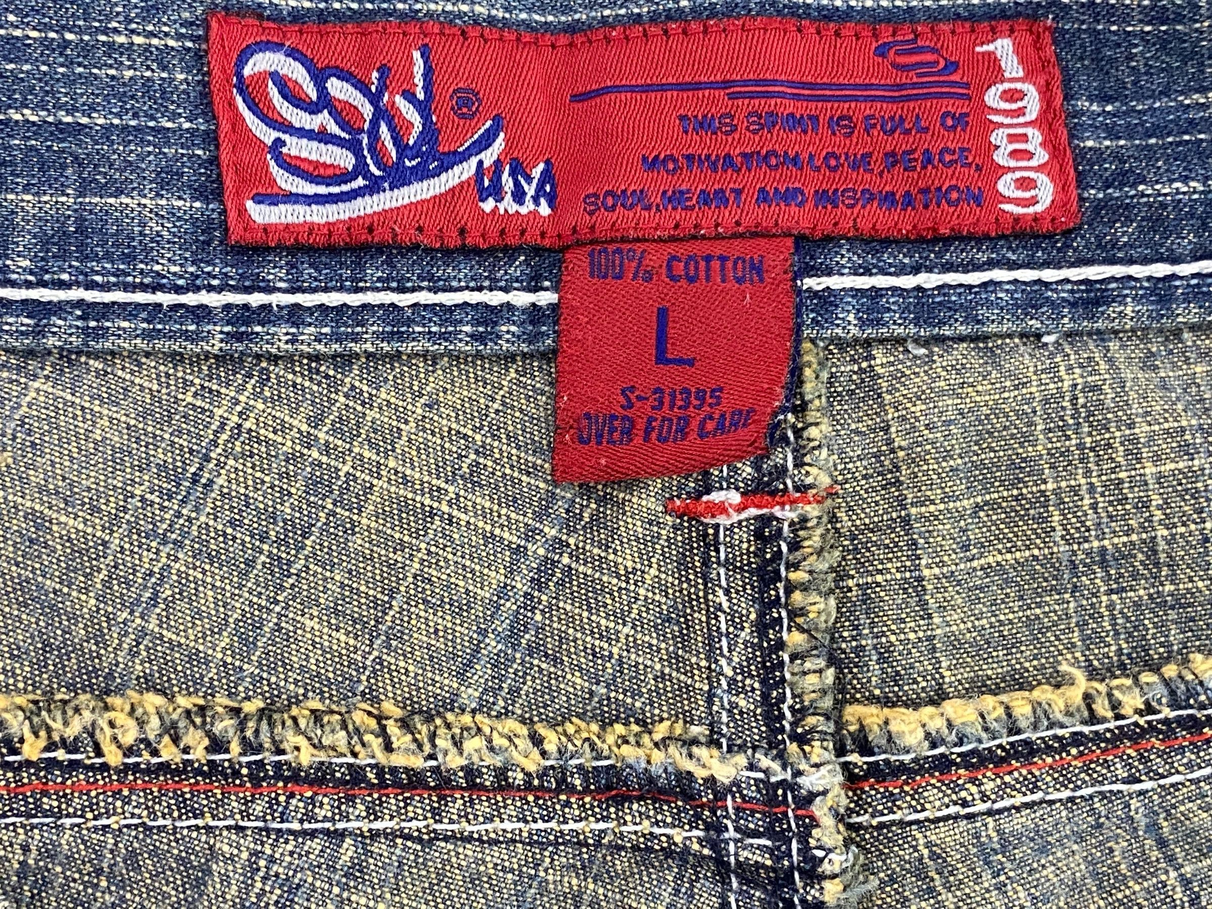 Japanese Brand Soul USA Denim Vintage Baggy Loose Hip Hop Jeans Size US 30 / EU 46 - 8 Thumbnail
