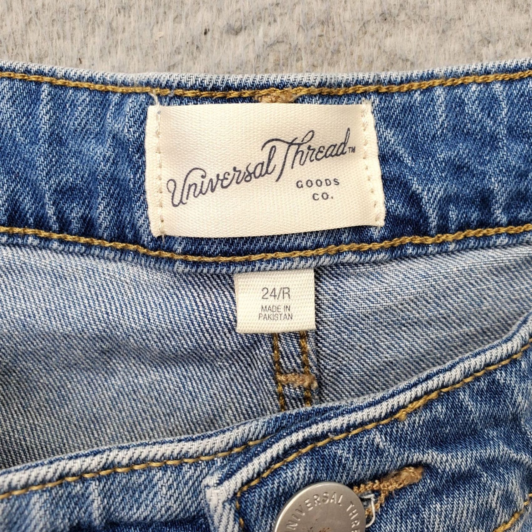 Vintage Universal Thread Skinny Jeans Women 24/R Blue Denim High Rise Stretch Jeans Womens Size 24 Blue Denim Skinny/Straight Style Size 42" / US 20 - 7 Thumbnail