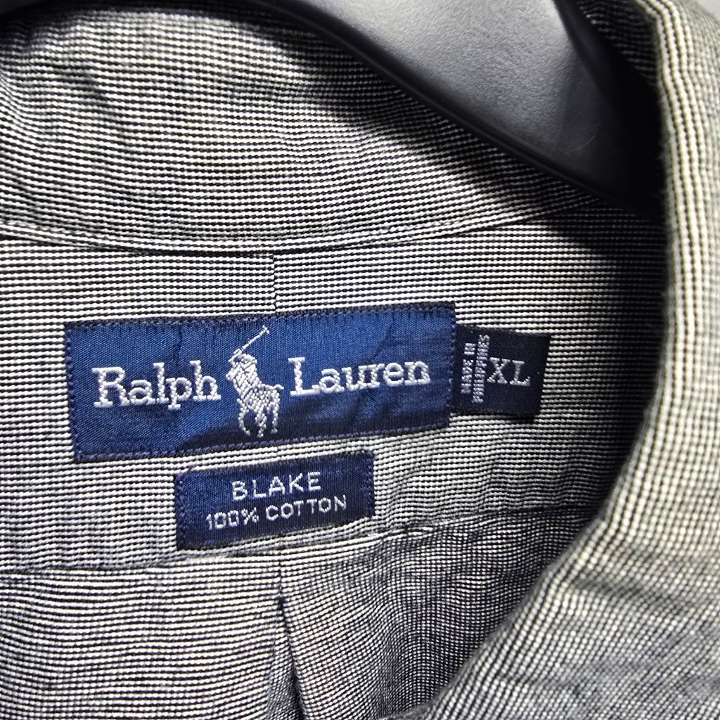 Ralph Lauren Men's Ralph Lauren Gray White Striped Button Down Shirt XL Size US XL / EU 56 / 4 - 2 Thumbnail