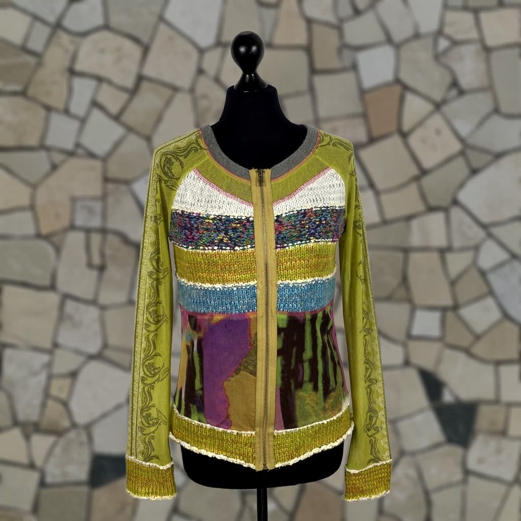 Vintage Lulu H Cardigan Jumper Womens M Multicoloured Full Zip Knit Shirt? Size M / US 6-8 / IT 42-44 - 1 Thumbnail