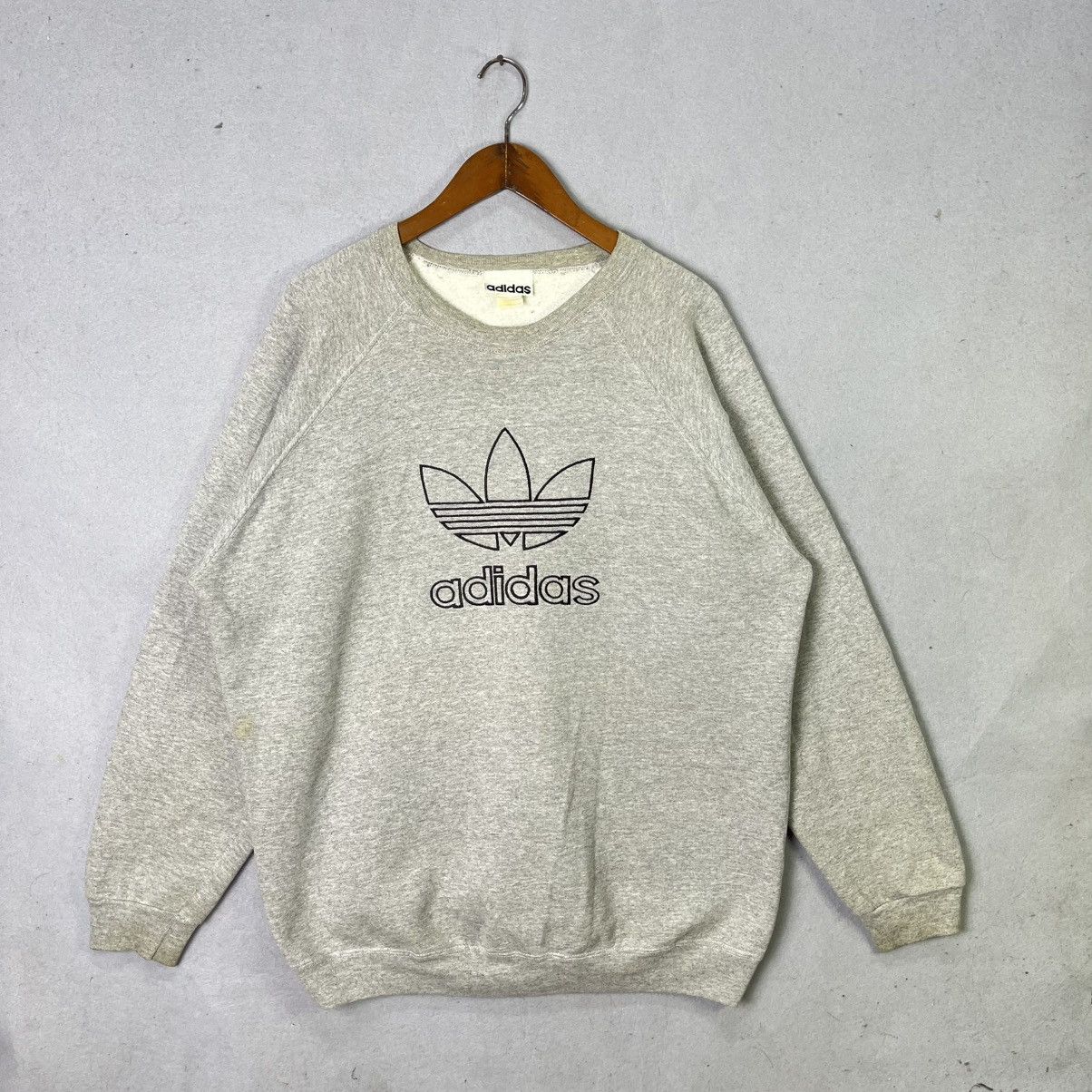 Adidas Vintage Adidas Trefoil Crewneck Sweatshirt Size US XL / EU 56 / 4 - 1 Thumbnail