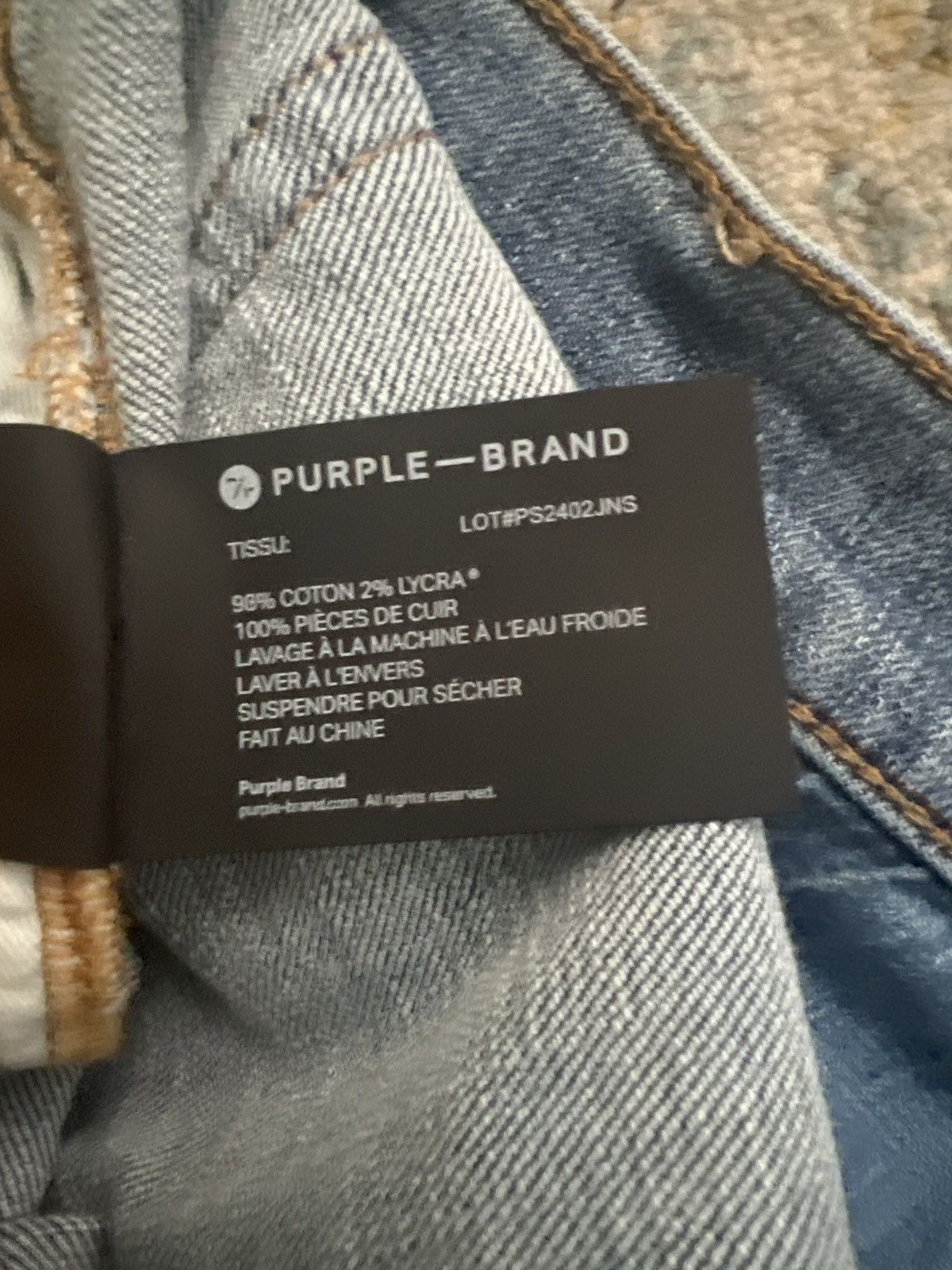 Purple White Paint Splatter Purple Jeans Size US 36 / EU 52 - 12 Thumbnail