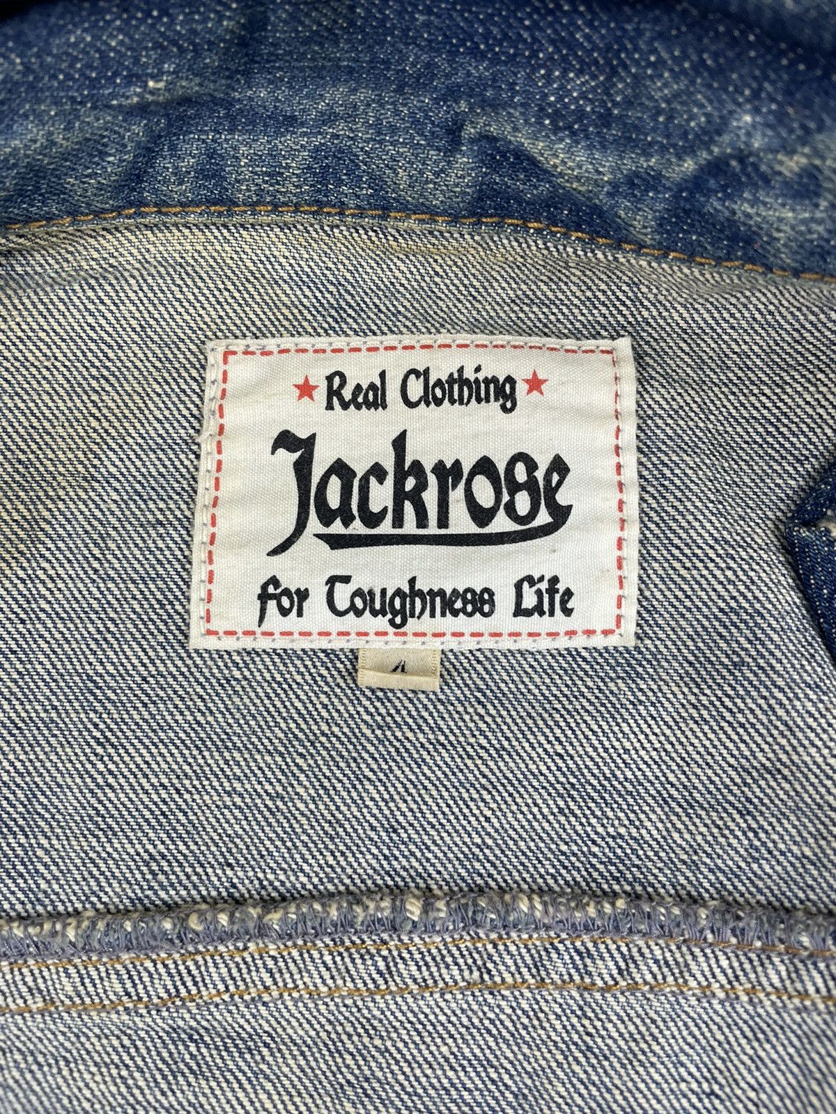 If Six Was Nine × Vintage VINTAGE JACKROSE PUNK Style Distressed Denim Jacket Size US M / EU 48-50 / 2 - 9 Thumbnail