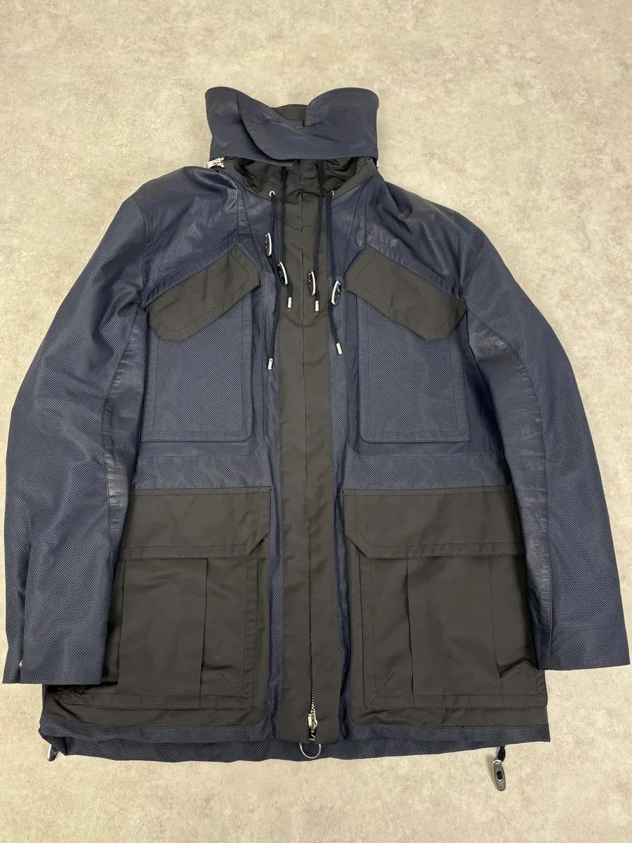 Gucci AW2010 Gucci Navy & Black Nylon & Leather Cargo Jacket Size US M / EU 48-50 / 2 - 1 Thumbnail