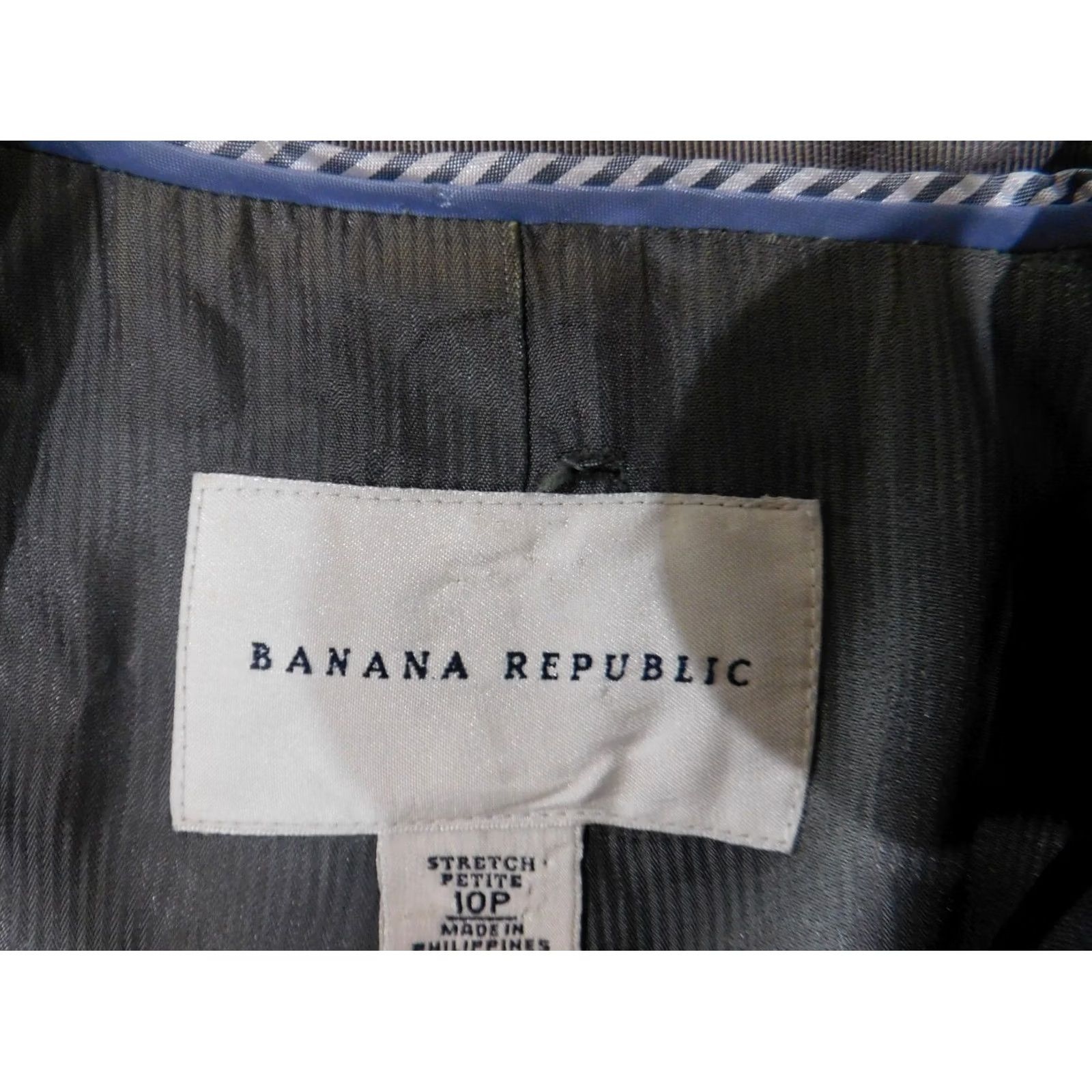 Banana Republic banana republic blazer Women Petite 10P Gray Wool Two-Button Notch Lapel Blazer Modern Tuxedo Lightweight Stretch Size L / US 10 / IT 46 - 4 Thumbnail
