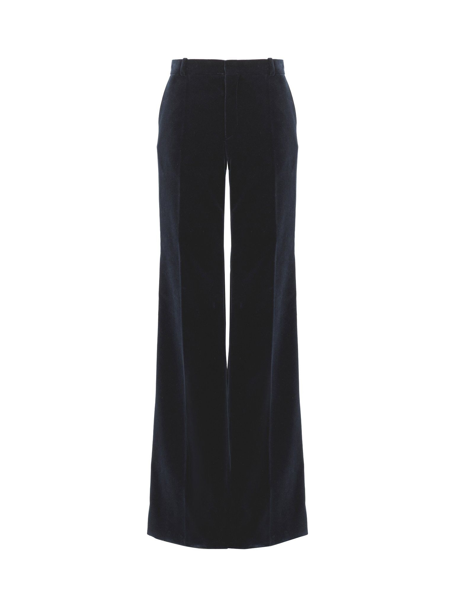 Chloe o1loc1c11125 Velvet Trousers in Evening Blue Size 25" / US 0 / IT 36 - 1 Thumbnail