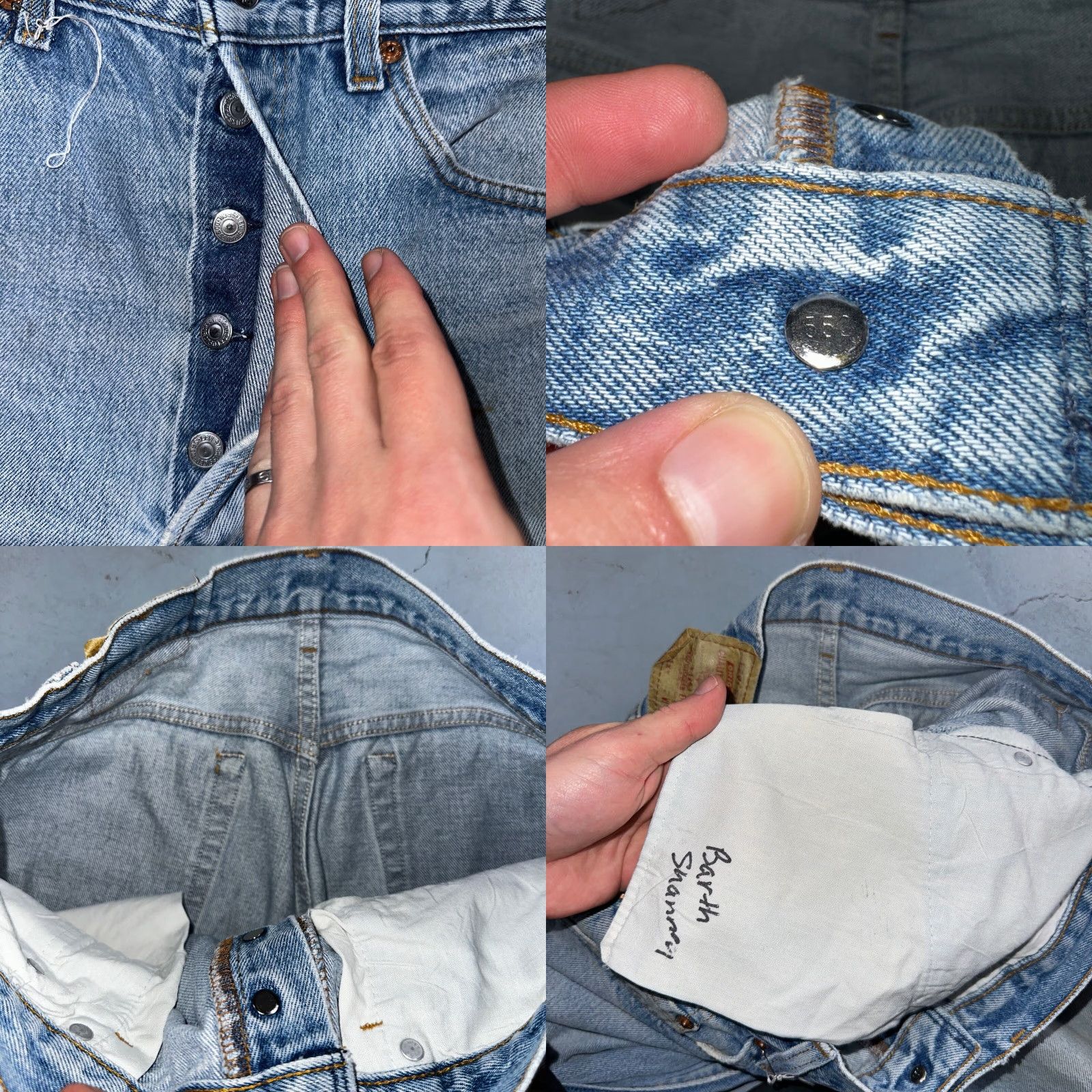 Levi's VINTAGE Levi's 501 Jeans Men 34x36 Light Wash Cotton Denim Straight 90s USA Classic Size US 34 / EU 50 - 8 Thumbnail