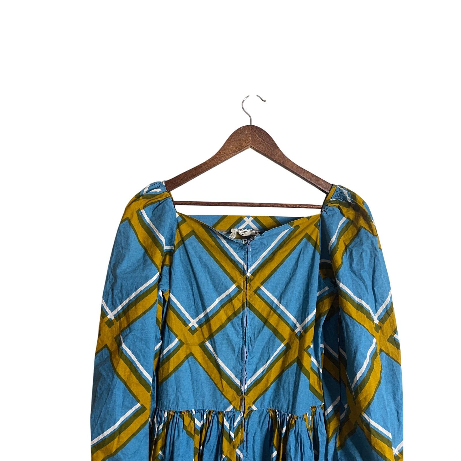 Marimekko Vintage 1972 Marimekko Grid Pattern Cotton Maxi Dress Size XL / US 12-14 / IT 48-50 - 7 Thumbnail