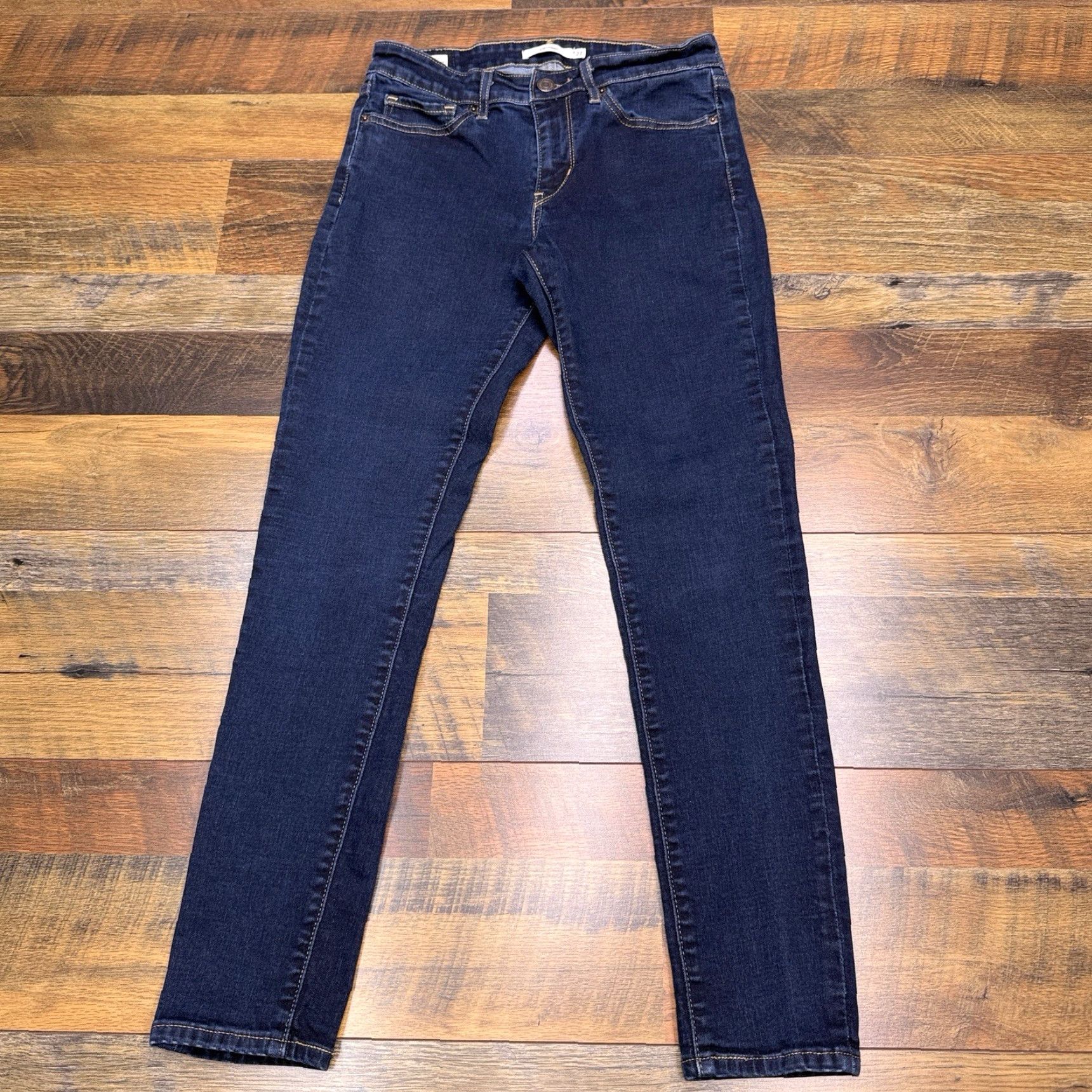 Levi's Levis 711 Skinny Premium Jeans Womens 27 Low Rise Stretch 27x28 Denim Blue 5-Pocket Design Slim Classic Jeans Mens Women Girls Size 27" / US 4 / IT 40 - 2 Thumbnail