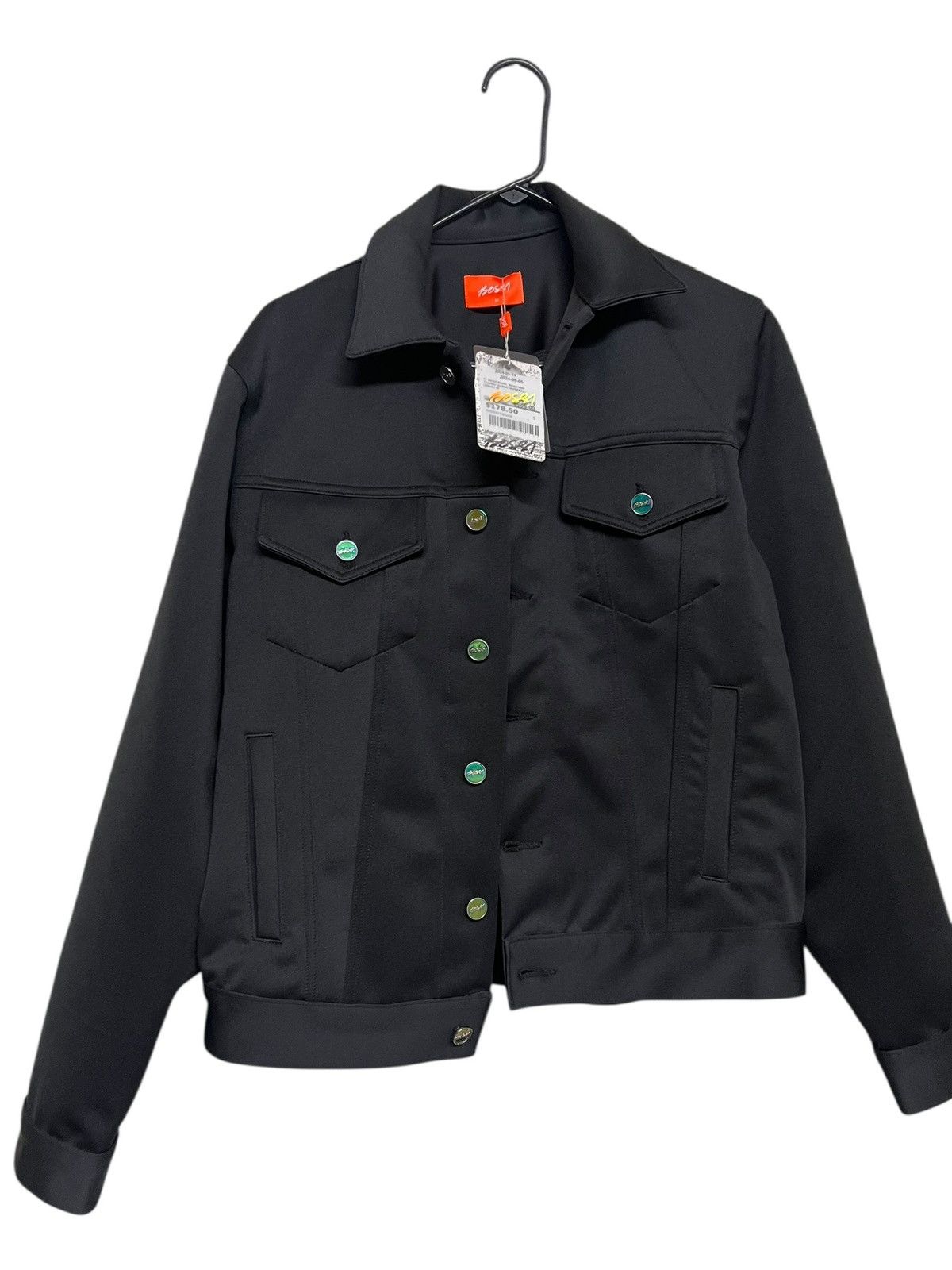 Other Bossi Satin Jean Jacket NWT Tag Hoodie Medium Trucker Jacket Size US M / EU 48-50 / 2 - 2 Thumbnail