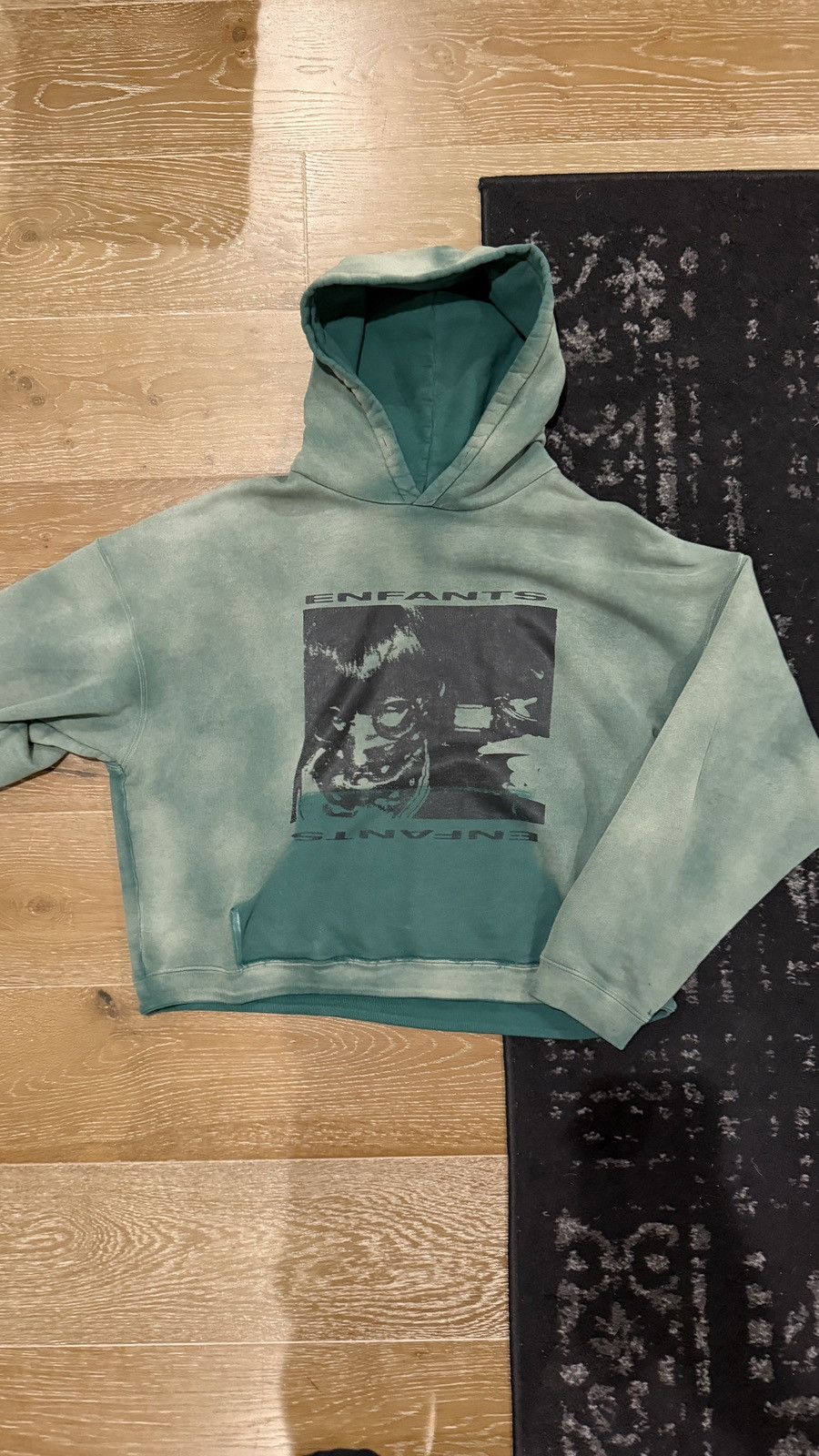 ERD girl gun hoodie distressed and faded