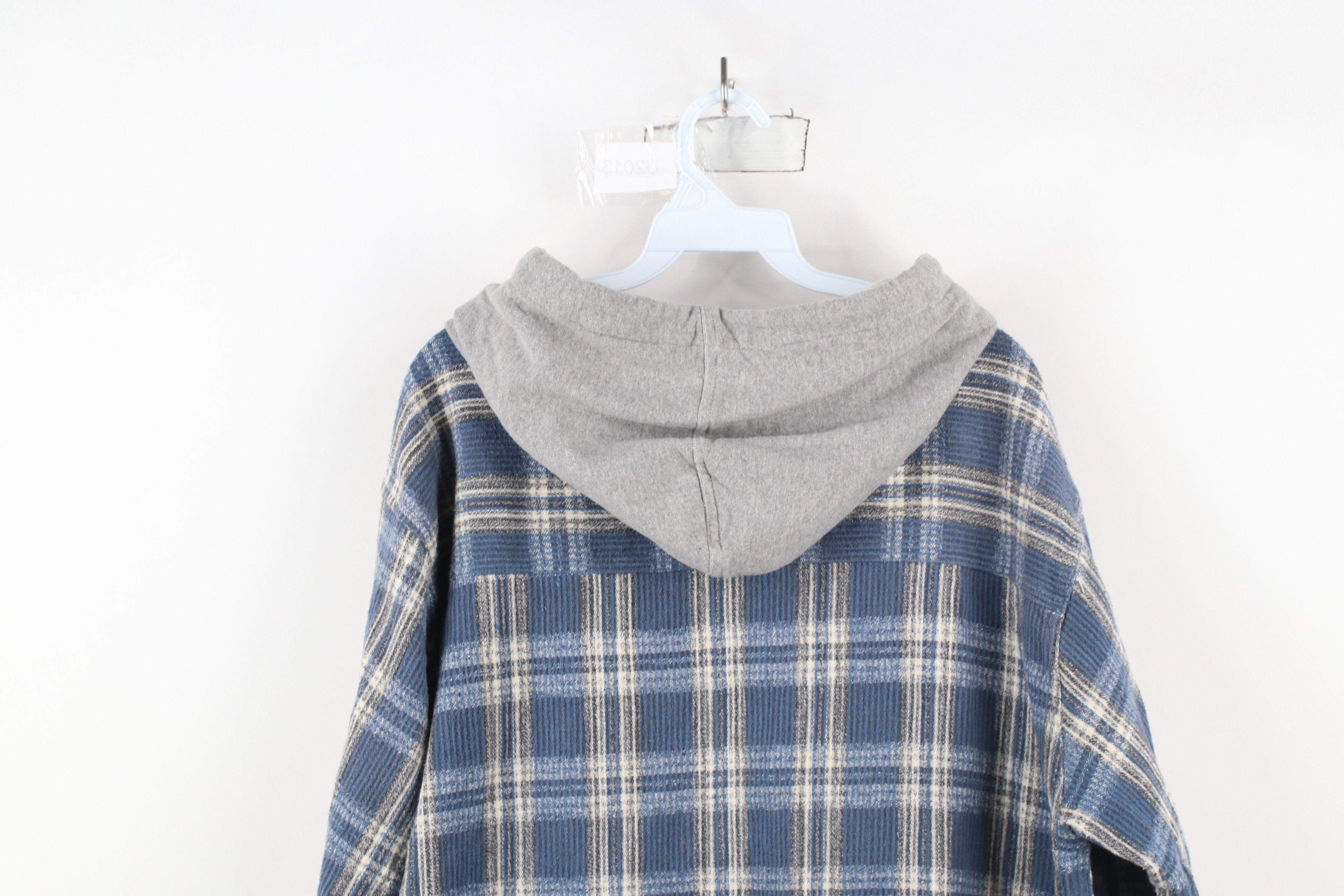 Vintage Vintage 90s Streetwear Hooded Button Shirt Jacket Jac Shirt Size US XL / EU 56 / 4 - 9 Thumbnail