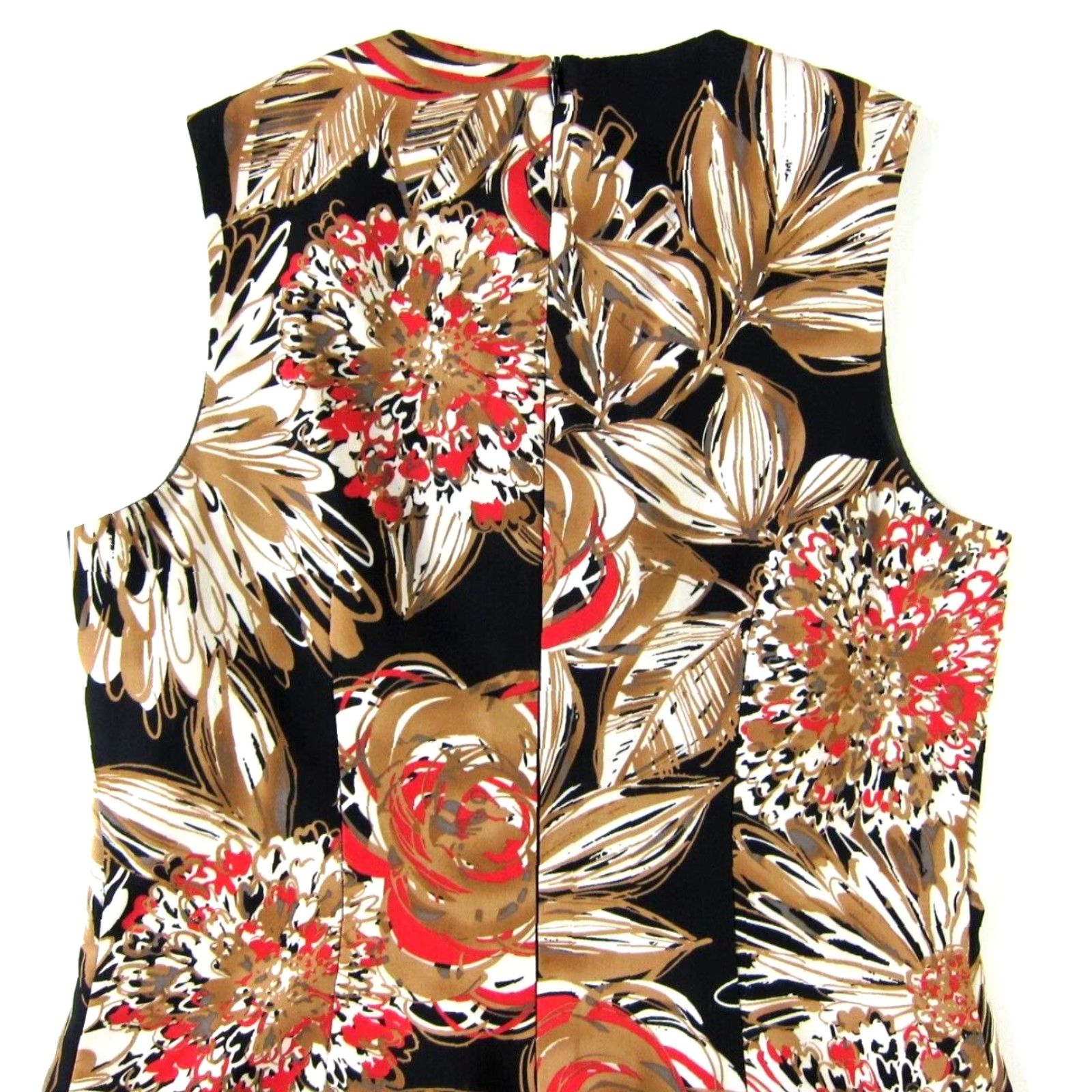 Trina Turk Trina Turk Black Floral Sleeveless Sheath Shift Tank Dress 4 Womens Size S / US 4 / IT 40 - 5 Thumbnail