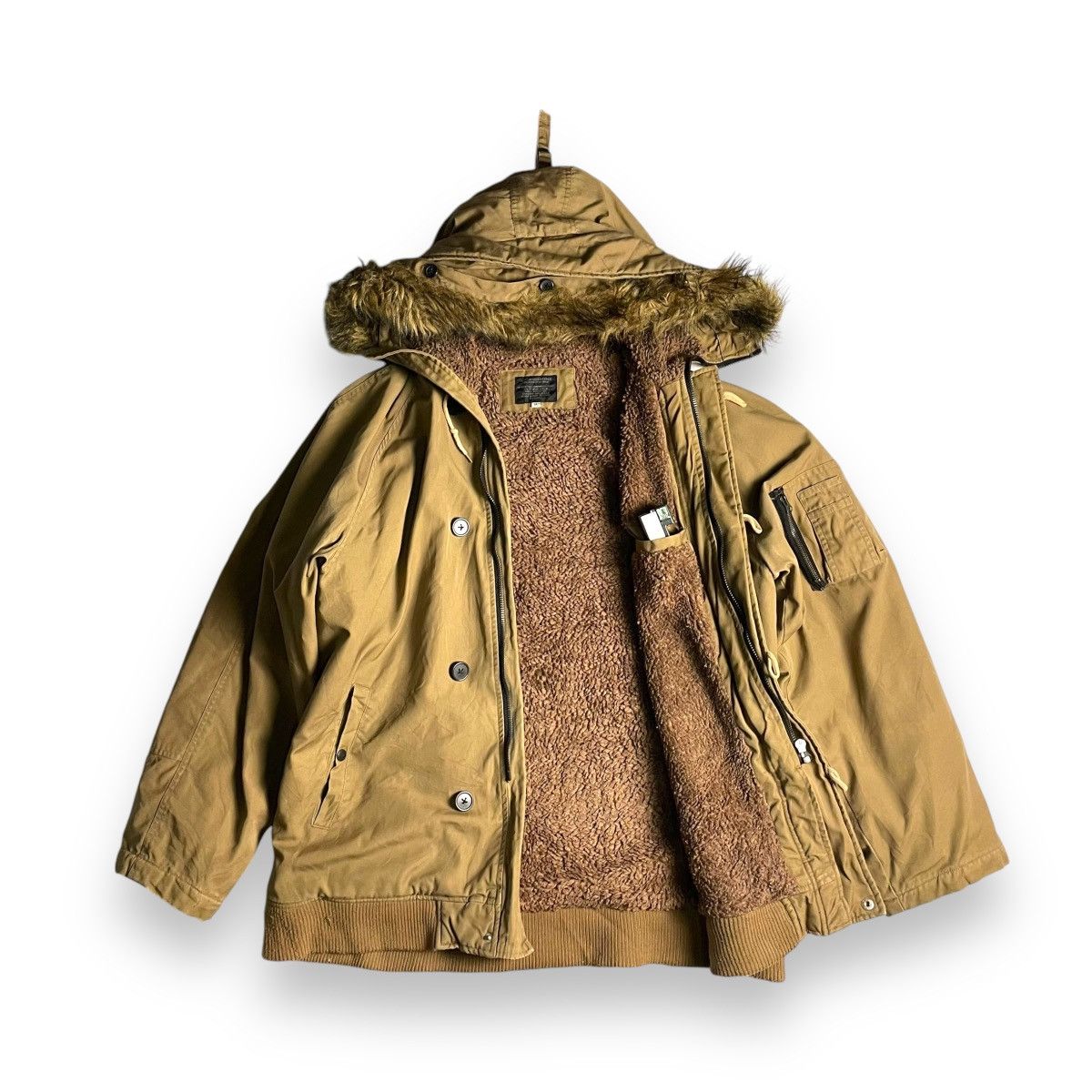 Le Grande Bleu (L.G.B.) ESPEARA BUTTON UP FULL ZIP LINED BOA FUR HOODIE JACKET Size US XL / EU 56 / 4 - 3 Thumbnail