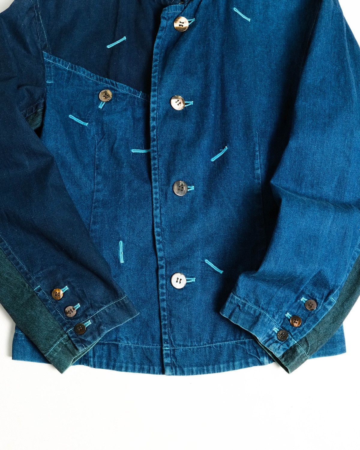 Issey Miyake Issey Miyake Mandarin Collar Indigo Dyed Jacket Size US M / EU 48-50 / 2 - 4 Thumbnail
