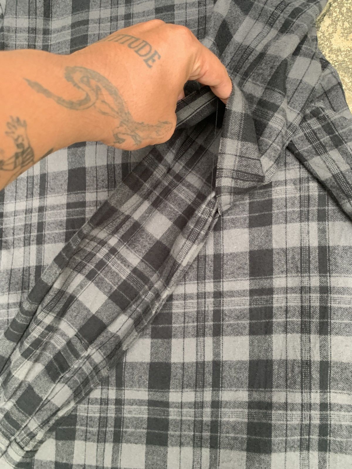 Other Minus Japan Tunic Grey Flannel Side Concealed Zip Shirt Size US M / EU 48-50 / 2 - 7 Thumbnail