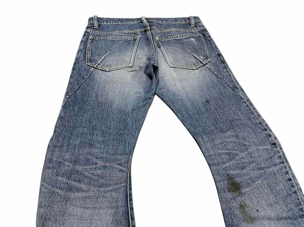 Attachment 🔥Sick Y2K Attachment Flared Denim J Cut Curved Distressed Size US 32 / EU 48 - 8 Thumbnail