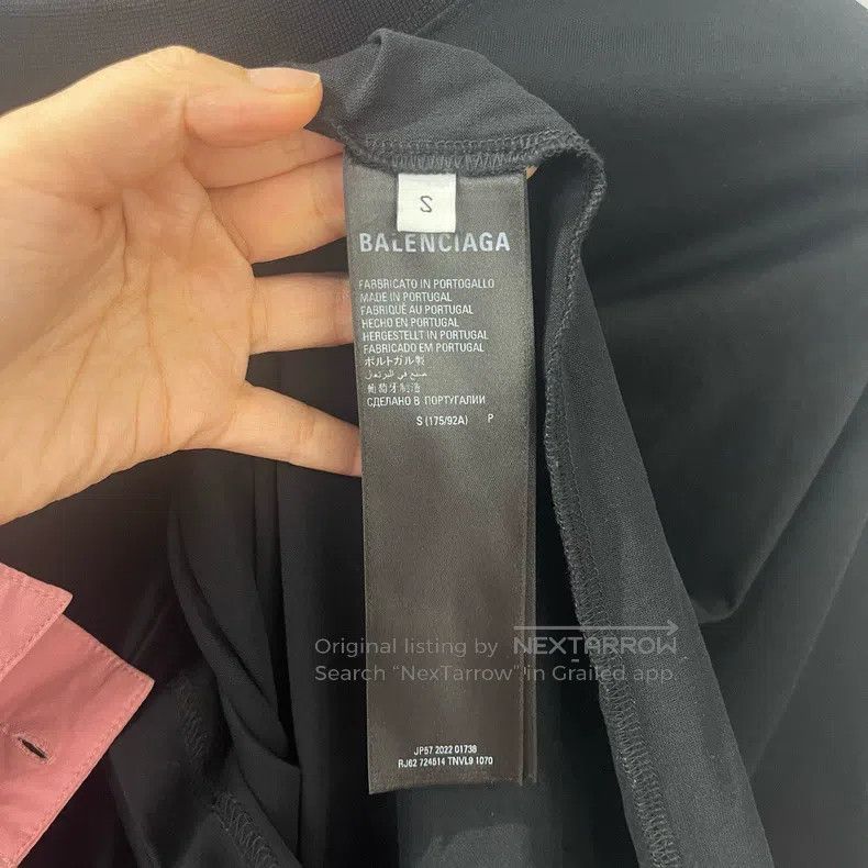 Balenciaga Balenciaga Short Sleeve with Eco-Label Print Size US S / EU 44-46 / 1 - 4 Thumbnail
